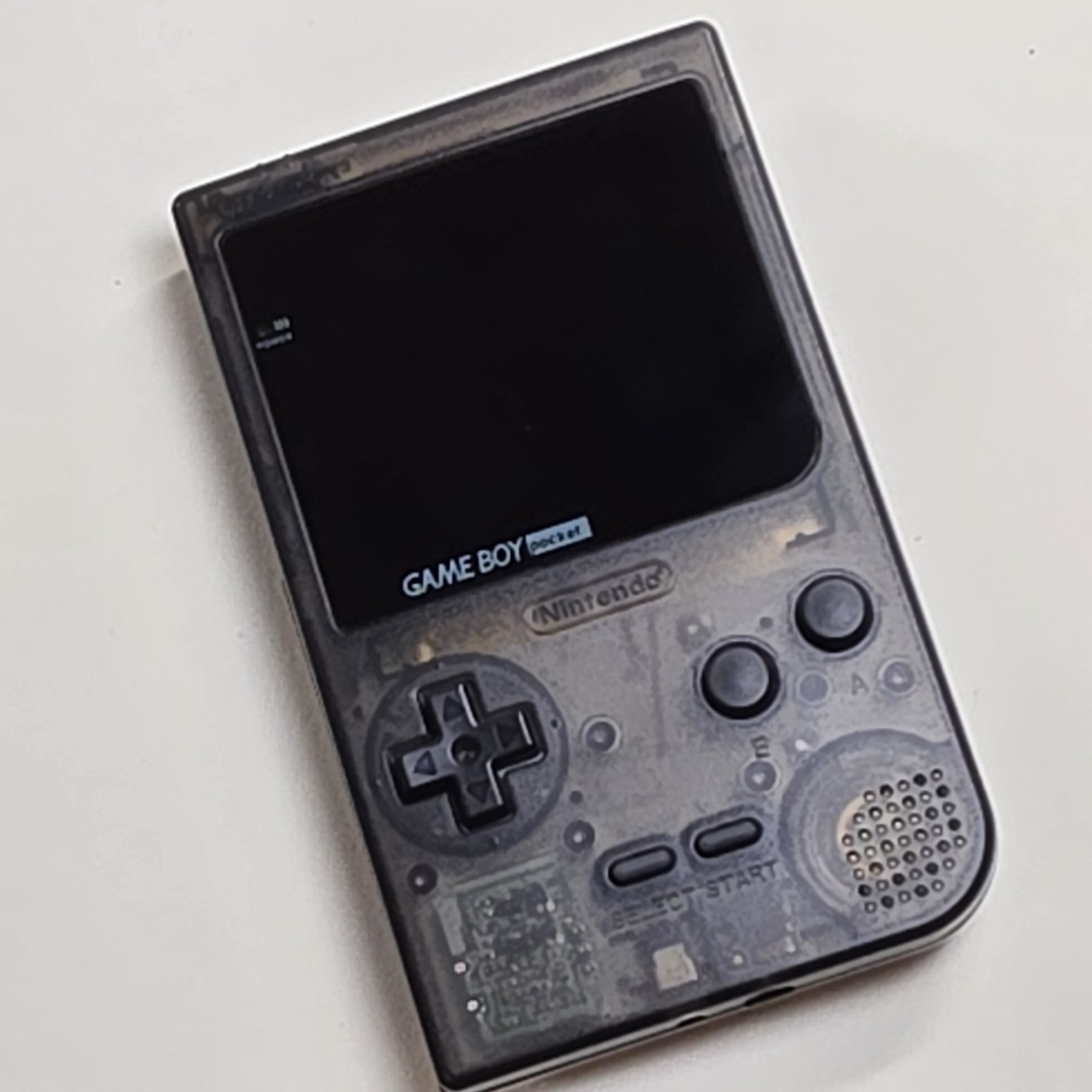 Custom Game Boy Pocket GBP [Clear Black] W/ Laminated IPS Screen & USB-C Battery