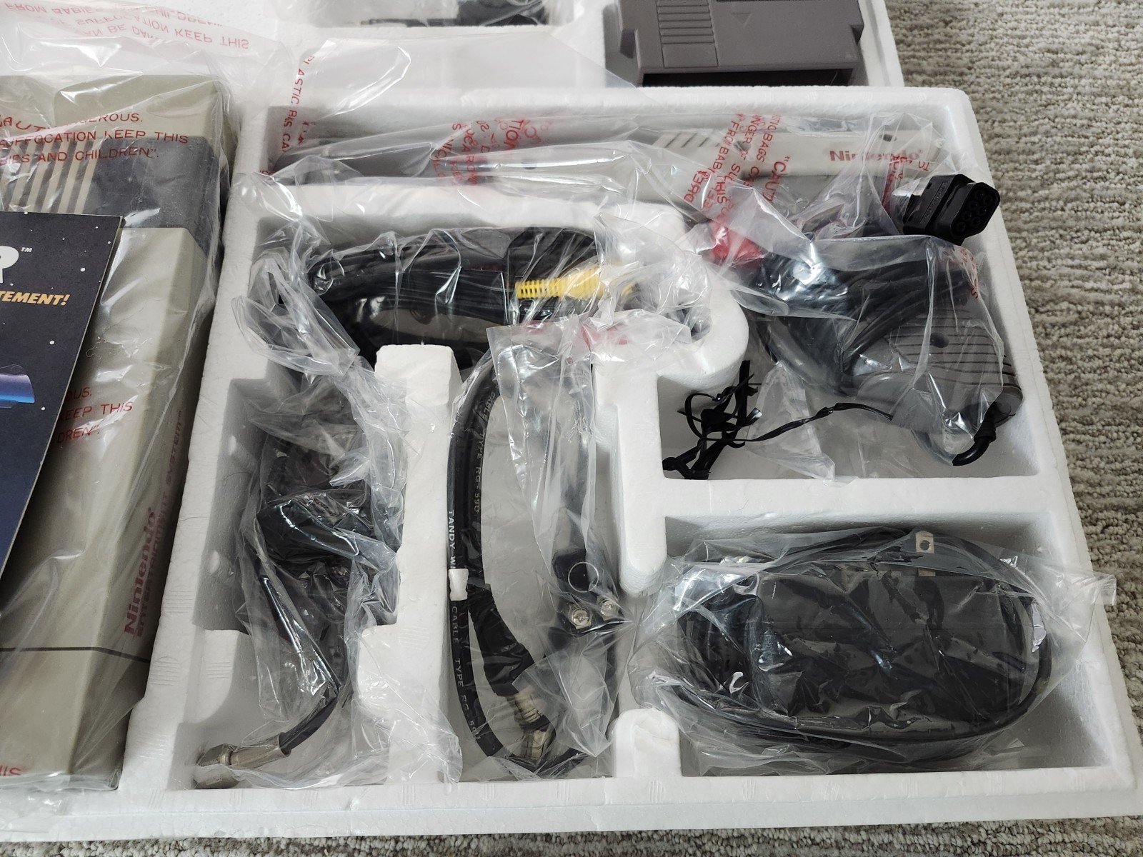 Nintendo NES Action Set Complete in Box CIB System W/ Baggies & RARE Converters!