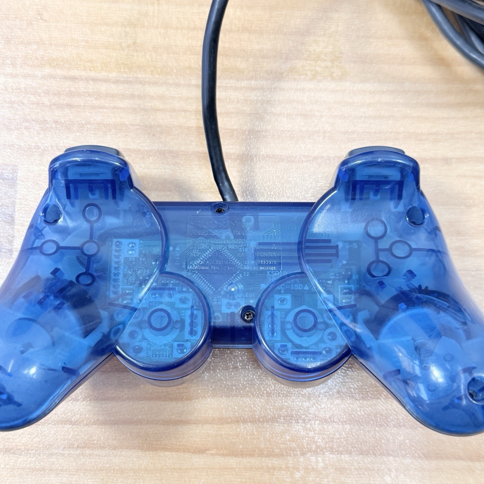 Sony PlayStation 2 Clear Blue Console SCPH-37000 Controller Set Tested Working