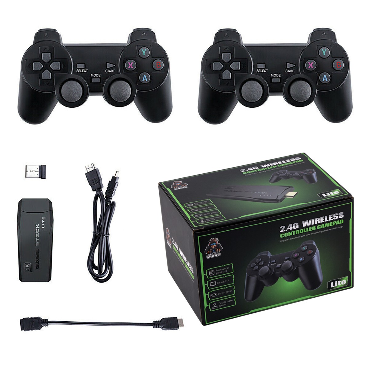 X2 PRO 256G 60000+ Games 4K Game Stick 3D HD Retro Video Game Console Wireless
