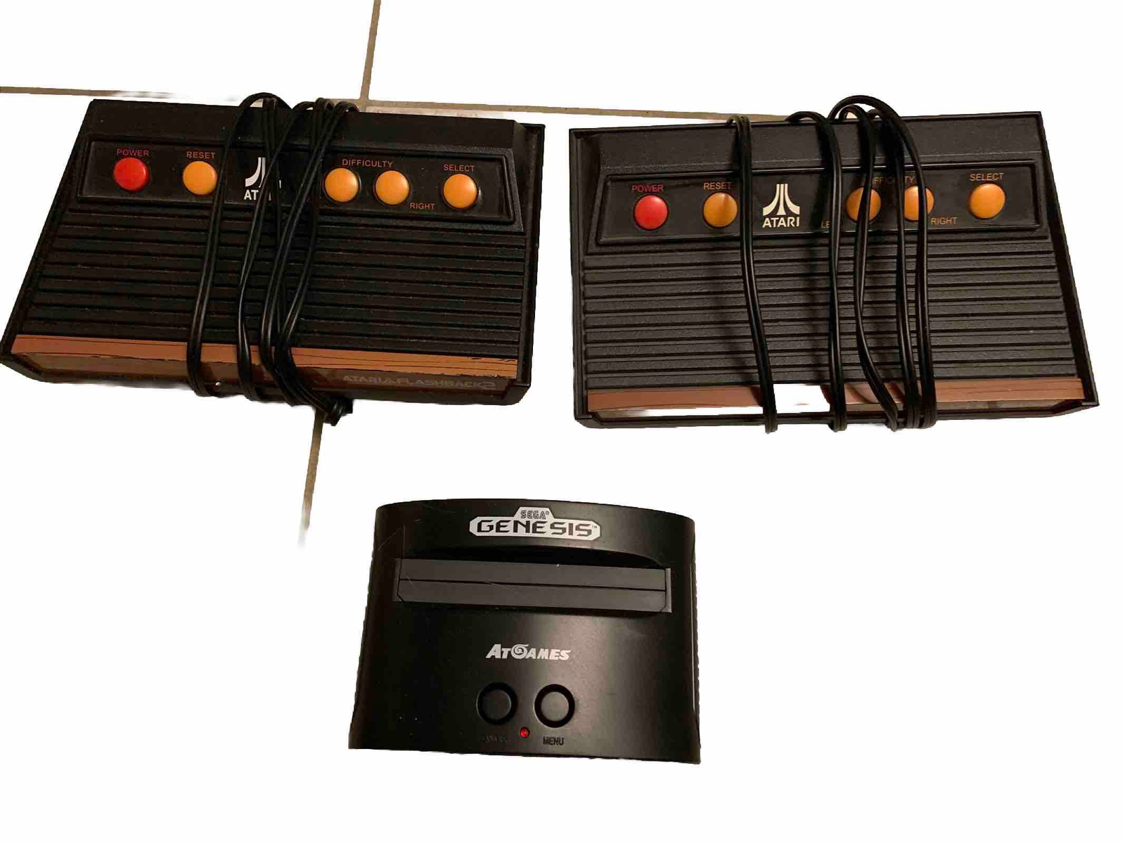 2 Atari Consoles with Preloaded Games and Sonic Mortal + SEGA Genesis Classic