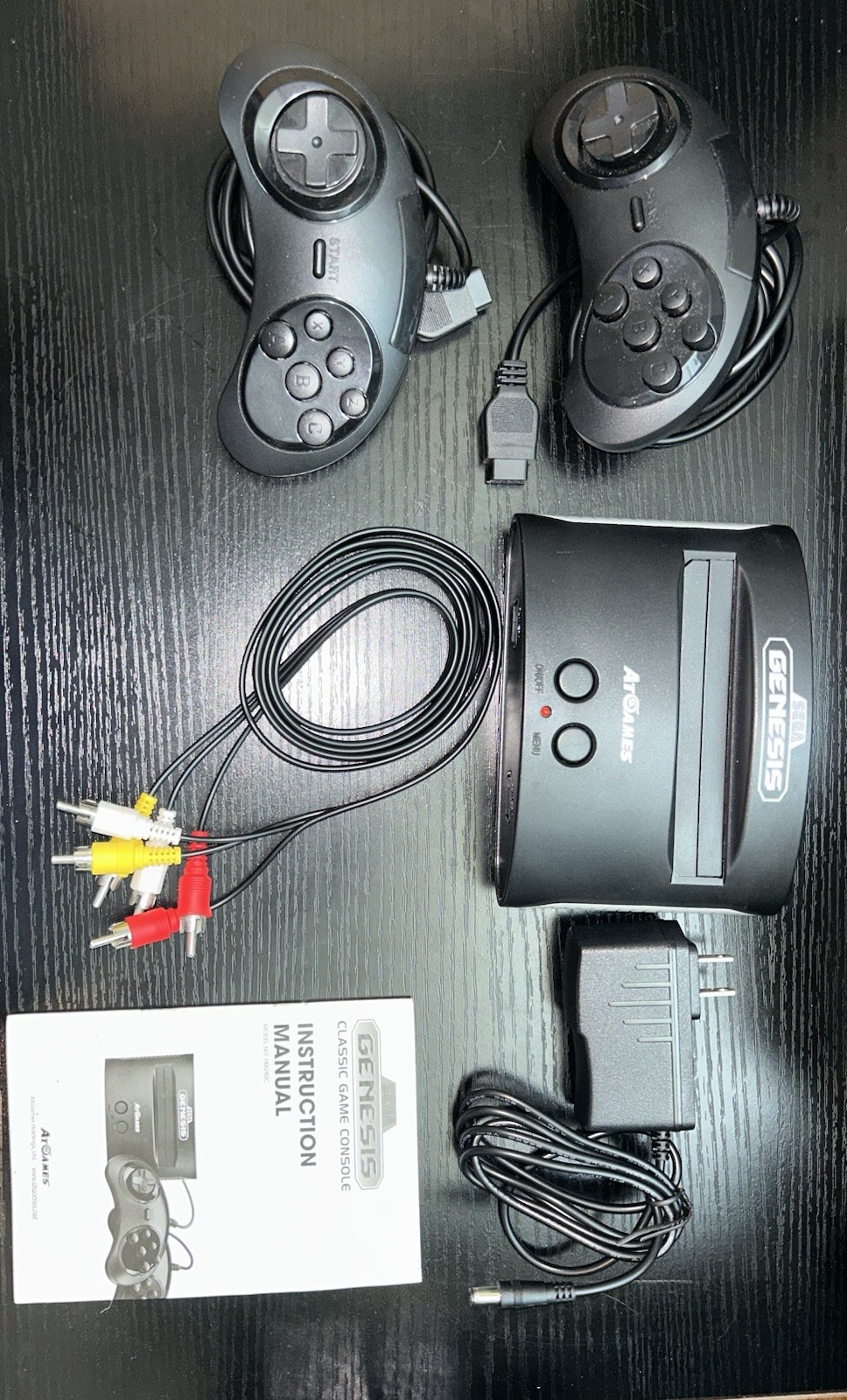 SEGA Genesis Classic Black Game Console with 9 Preloaded Games (Works) No Box
