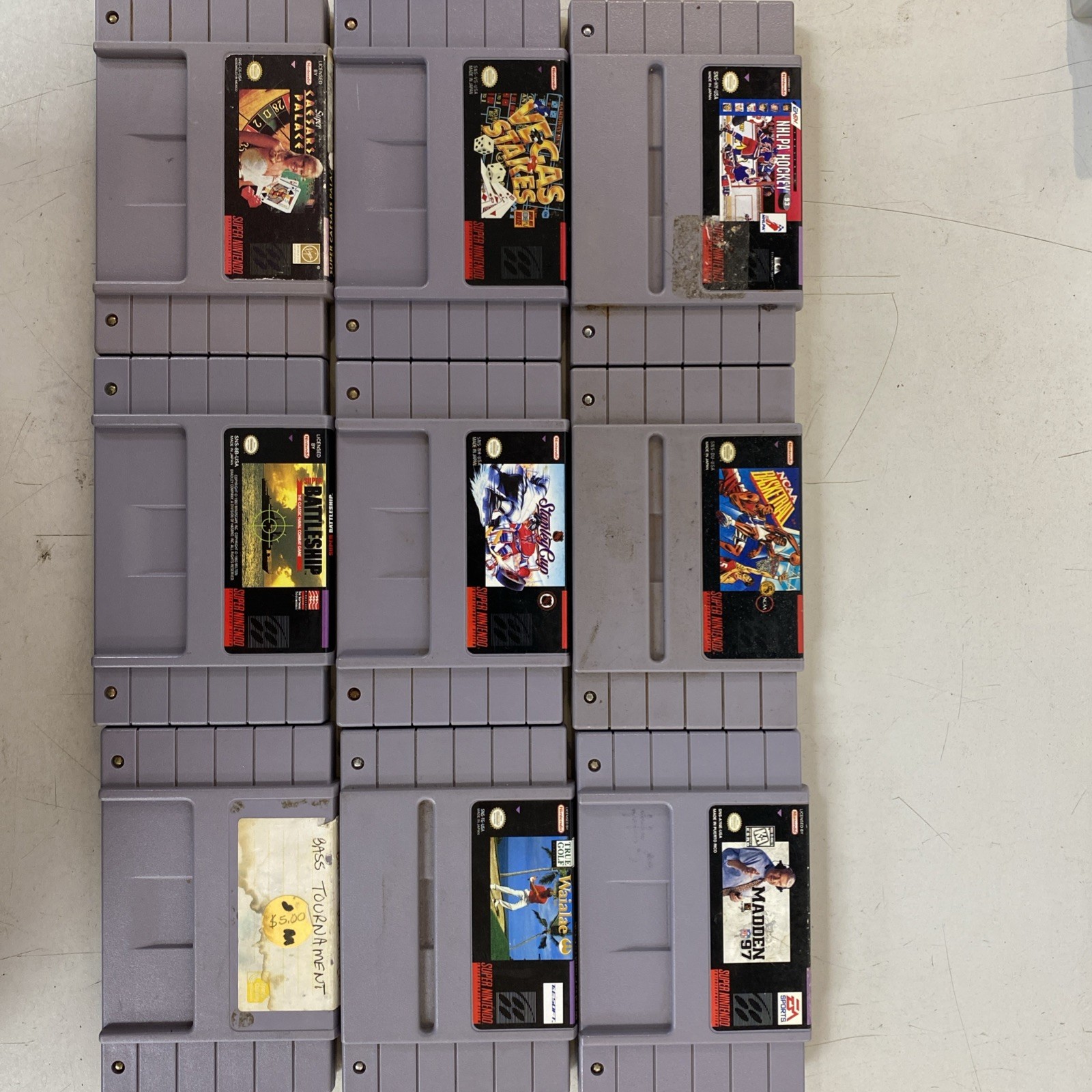 Super Nintendo Entertainment System 9 Game Bundle