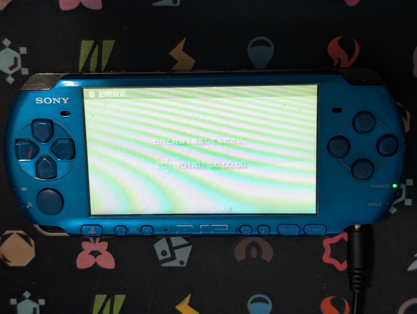 PSP 3000 Console For Parts Repair Broken Carnival Blue Japanese Version Import