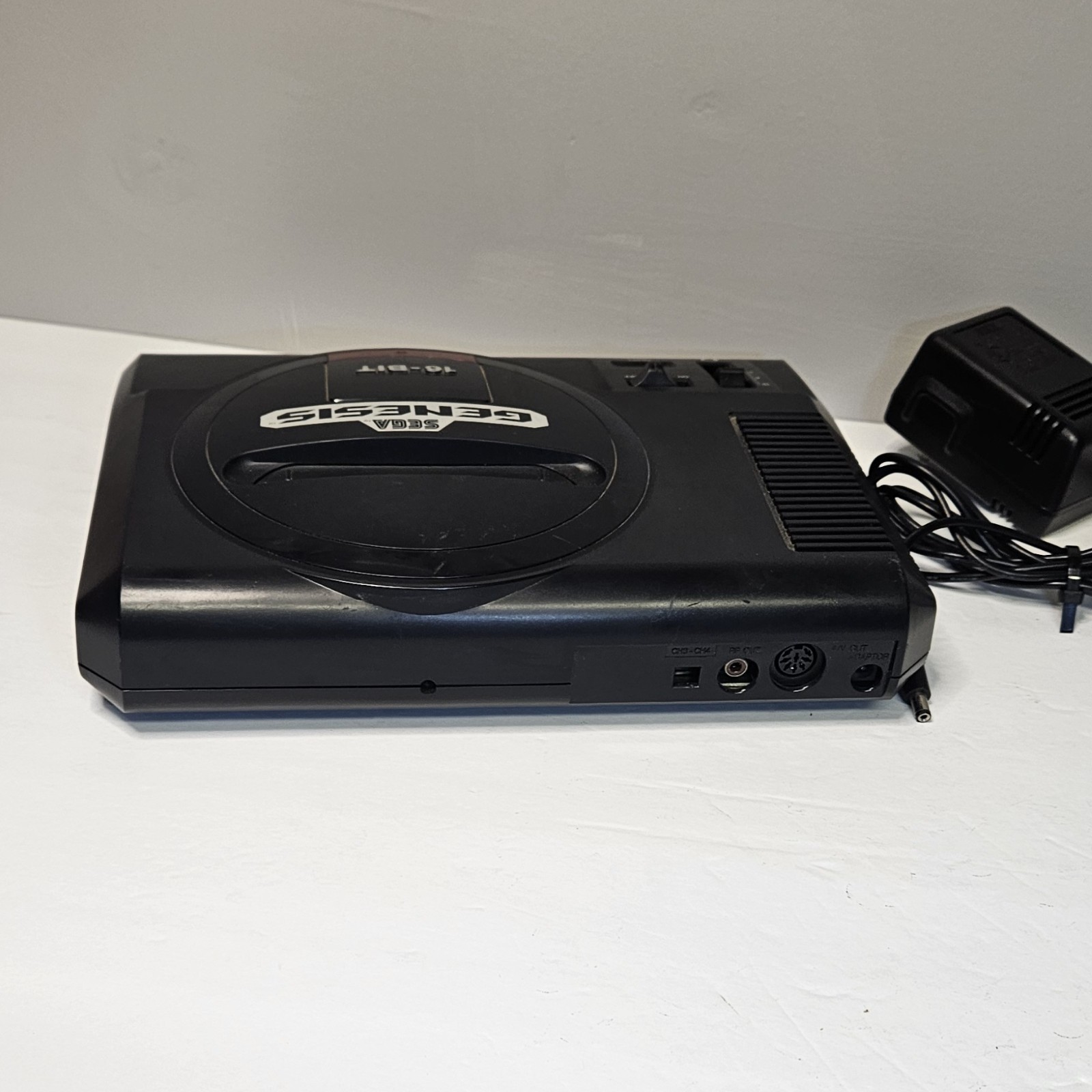 Sega Genesis Model 1 (1601) Console and OEM power cable adapter, Powers On