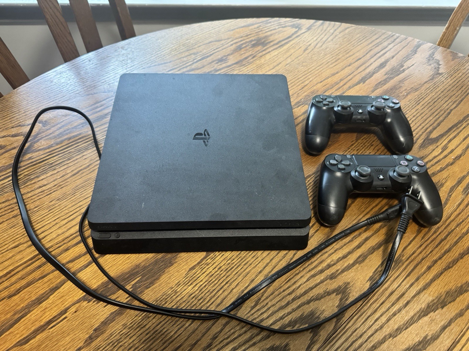 Sony PlayStation 4 Black Console Bundle w/ 2 Controllers + RDR2