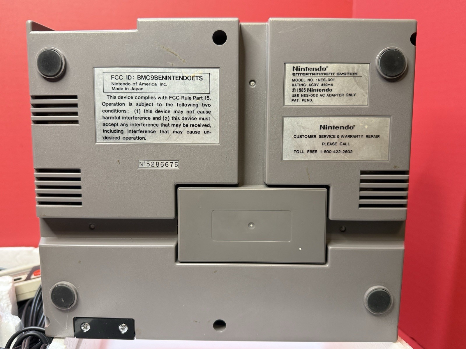 Vintage 1985 Nintendo Control Deck Super Mario Brothers Version With Box Manual