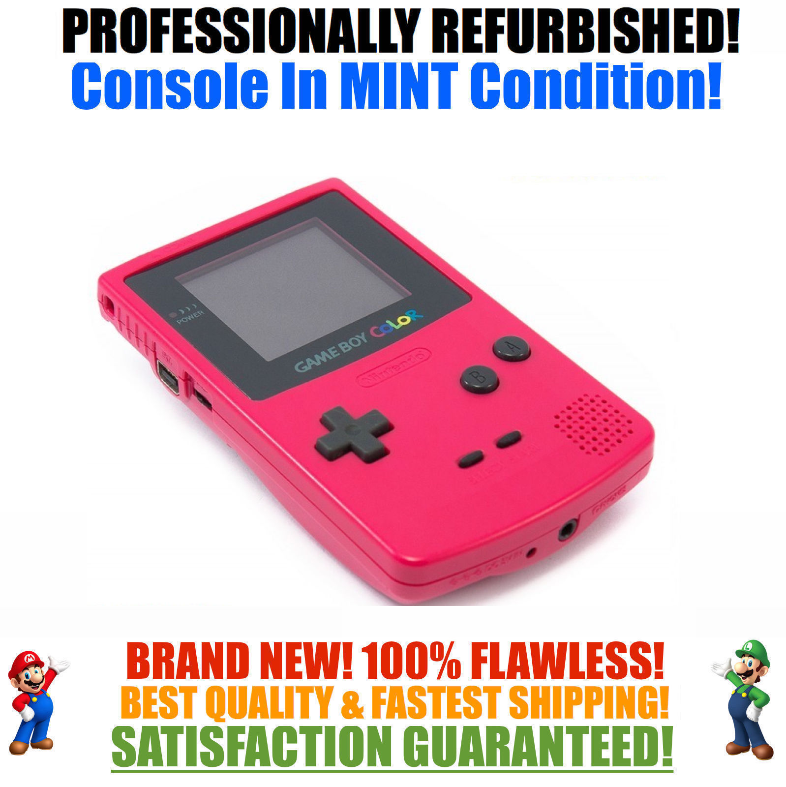 *NEW GLASS SCREEN* Nintendo Game Boy Color GBC Berry System NEW
