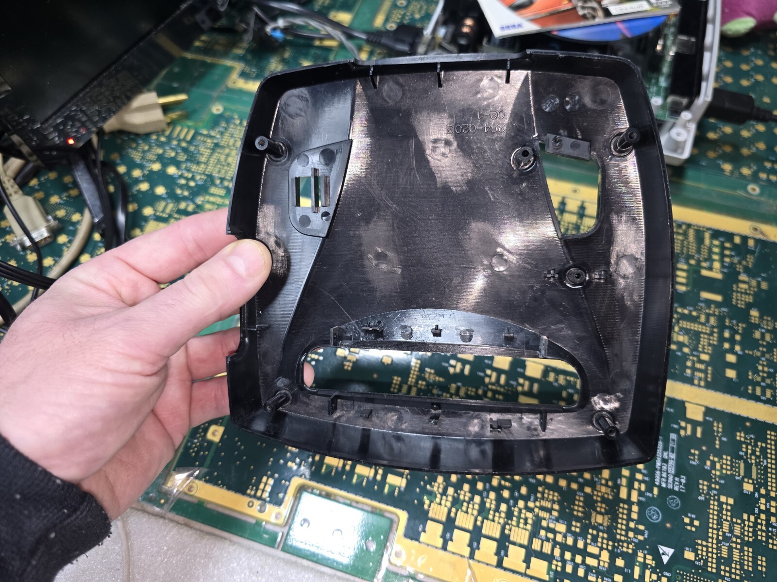 Sega Genesis Model 3 MK-1461 EMPTY Top Cover Plastic Black ONLY-Intact-OK-READ