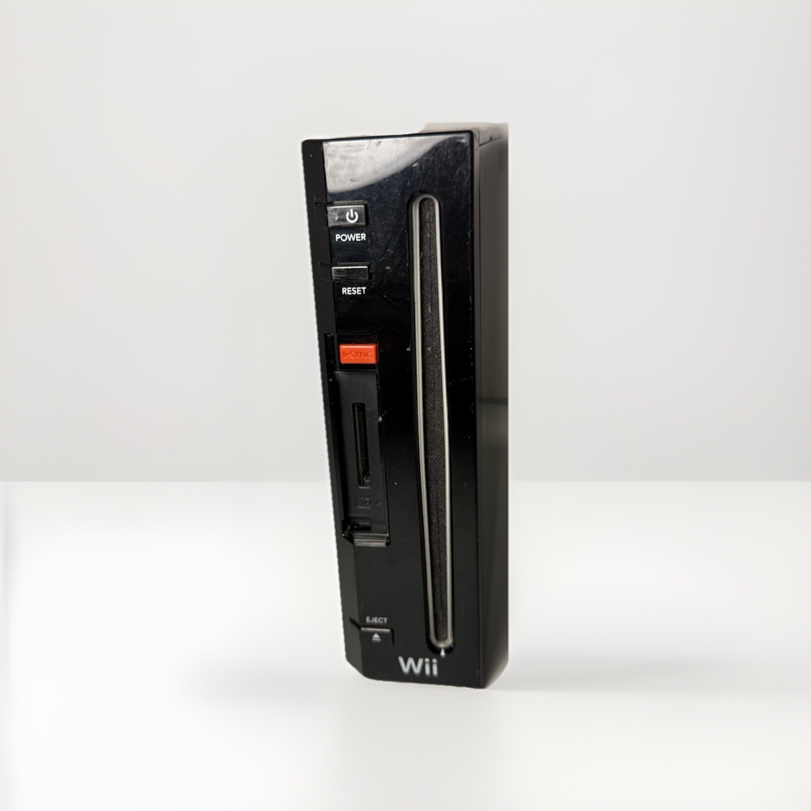 JP Nintendo Wii RVL-001 Black Console Only – Tested – Missing SD Door/Scuffed