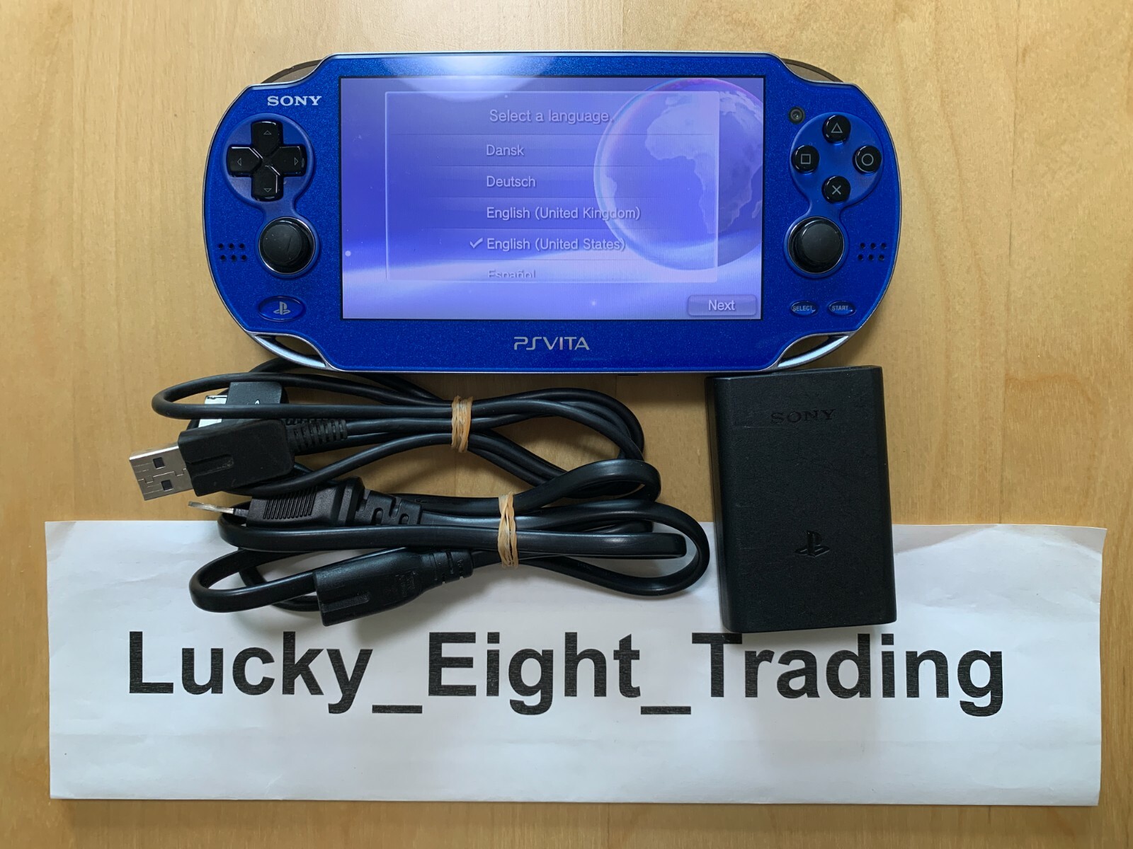 PS Vita Sapphire Blue PCH 1000 ZA04 Console Charger PSV Fat [CC]