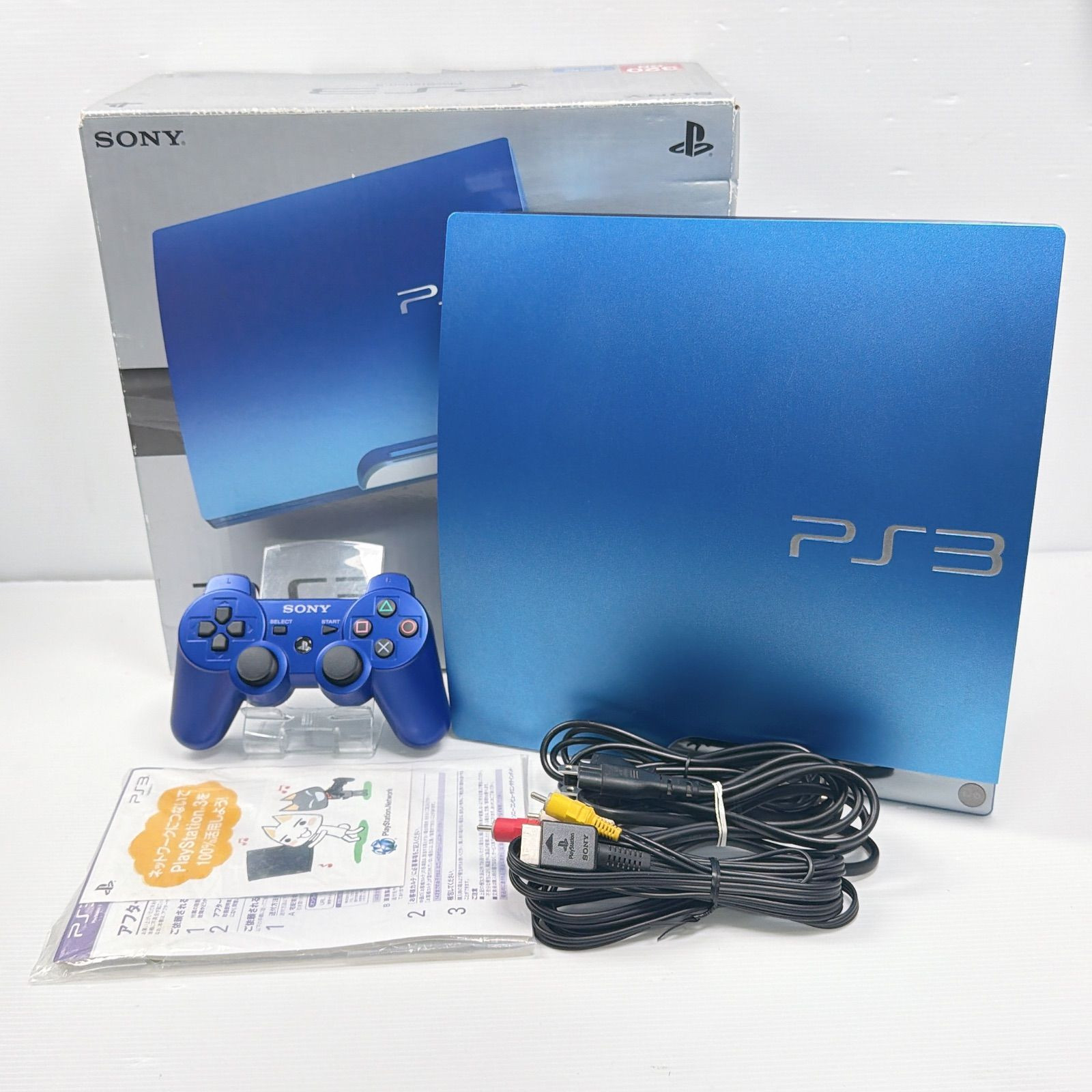 Sony PlayStation 3 PS3 320GB Splash Blue CECH-3000BSB Console Tested Japan