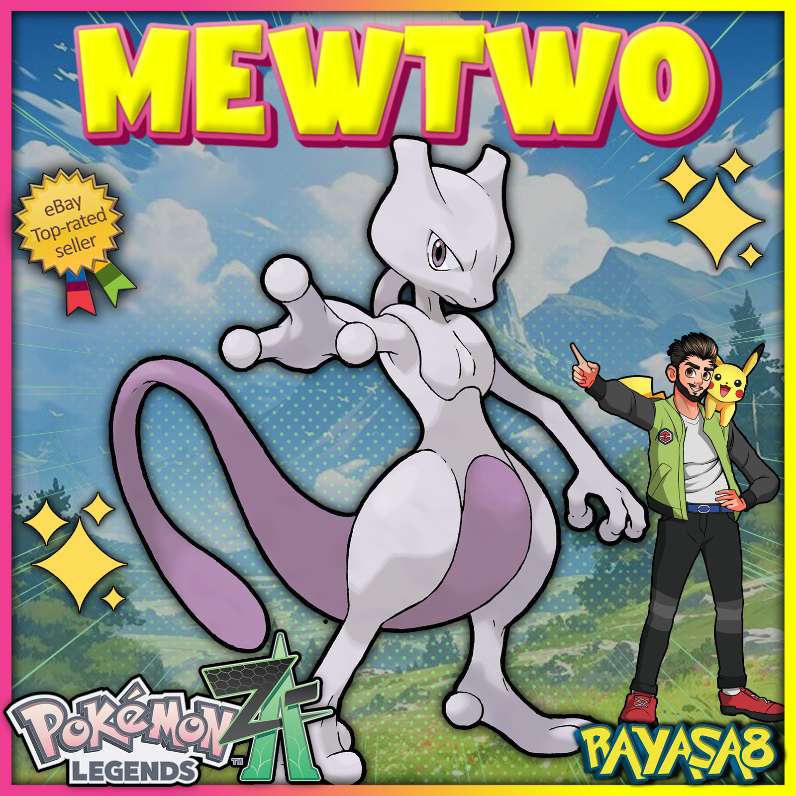 Mewtwo Pokémon Legends ZA🌟 6IV Mega Evolution Rarest Event