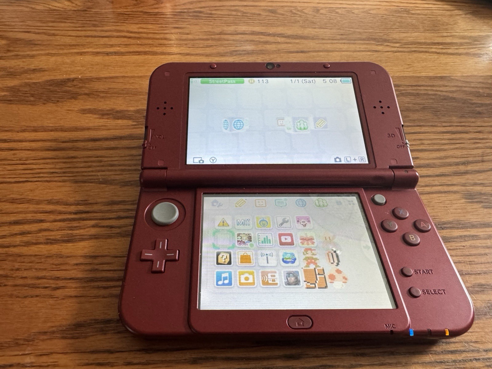 Nintendo 3DS XL Launch Edition Handheld Red Gaming System