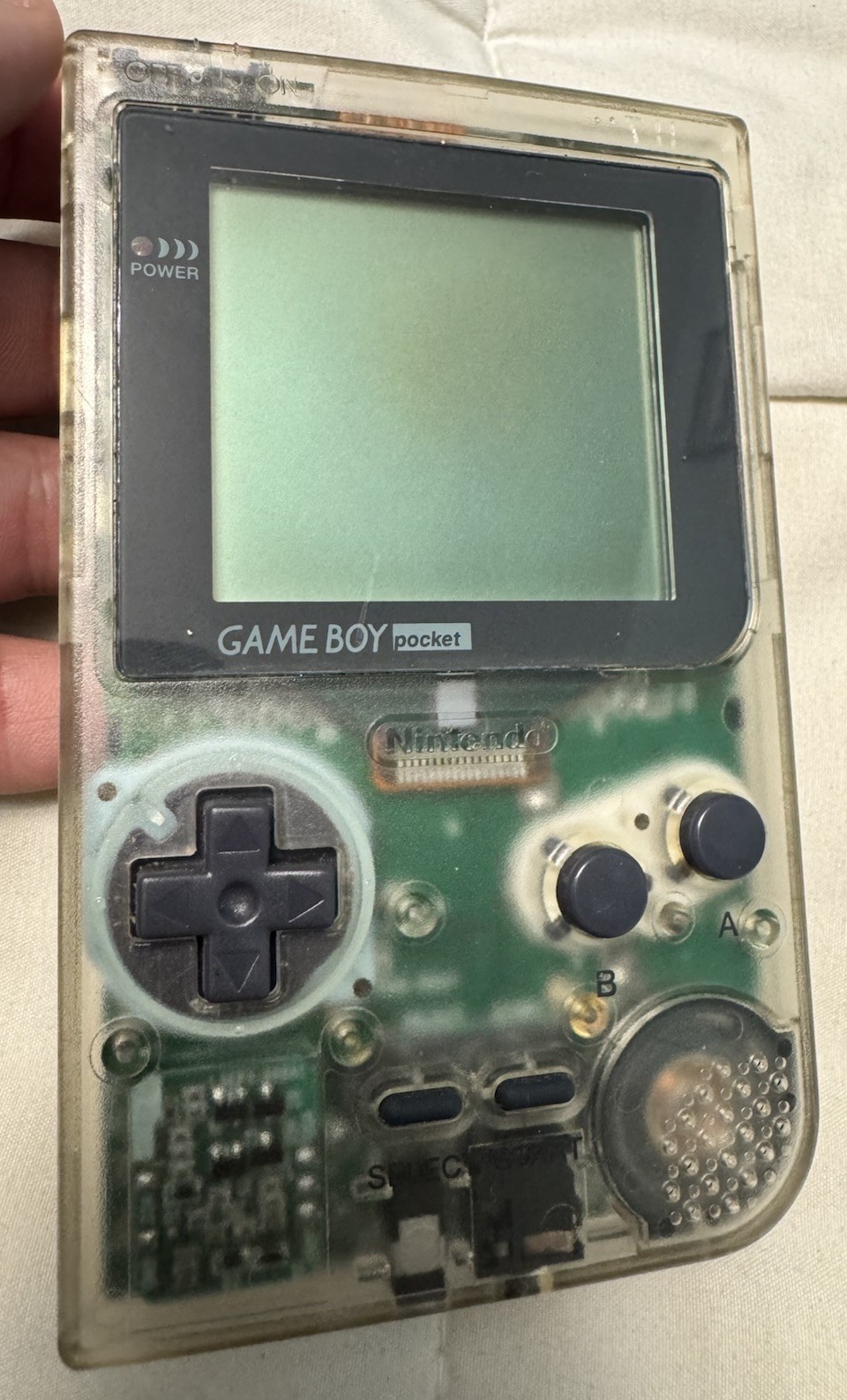 Nintendo Gameboy Pocket Clear Model MGB-001 Tested and Working No Game Included