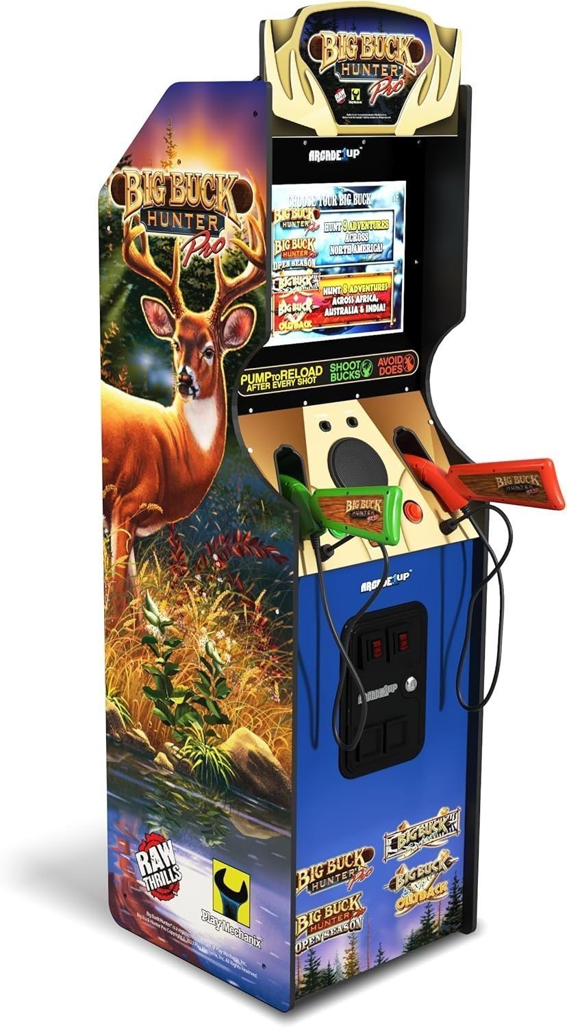 Arcade1Up Big Buck Hunter Pro Deluxe Arcade Cabinet WiFi 4 Games 1 Year Warranty