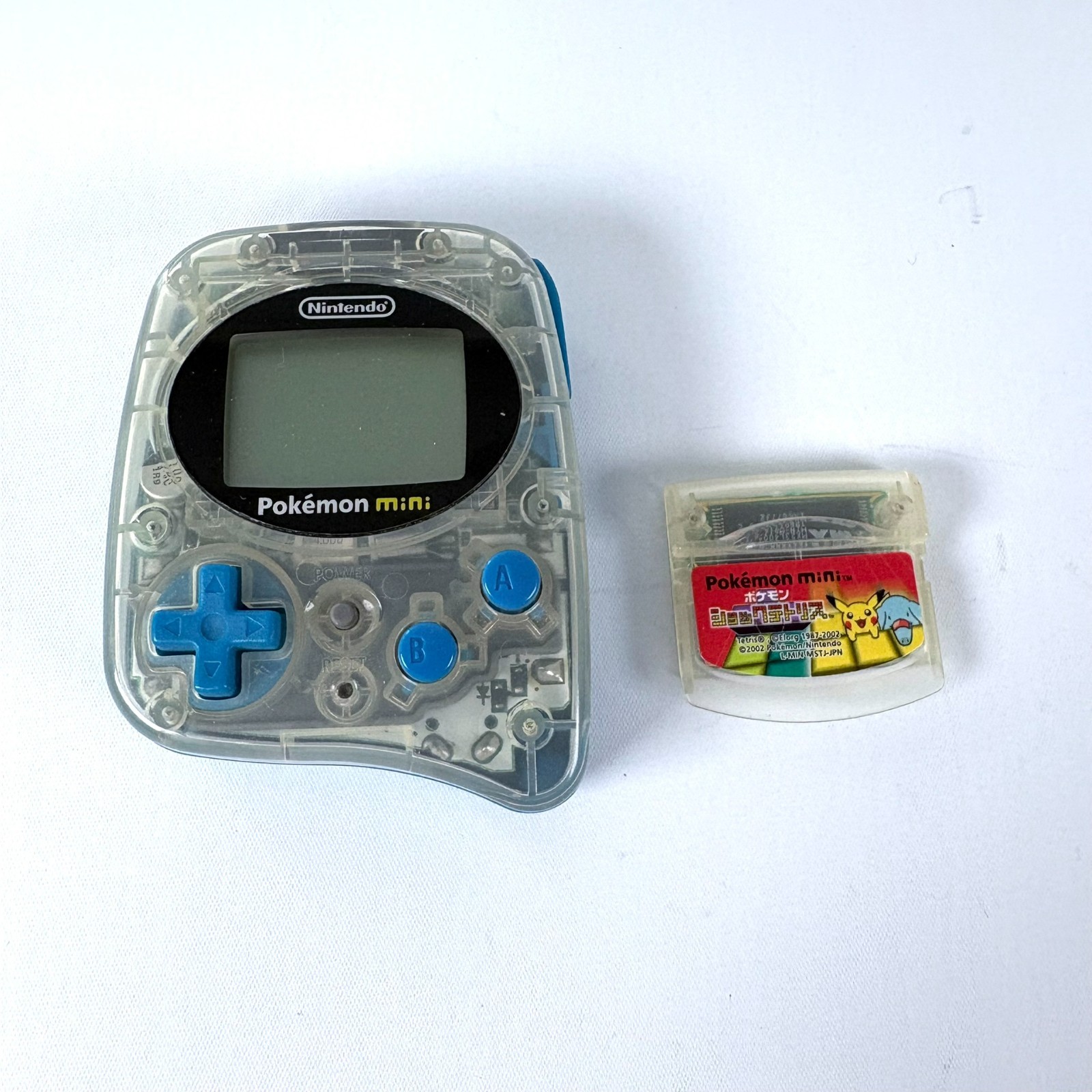 Nintendo Pokemon Mini Console Wooper Blue w/ Shock Tetris [Excellent]
