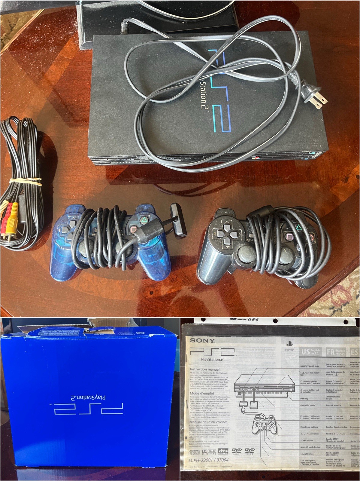 Sony PlayStation 2 Console (SCPH-39001) – Black. CIB.