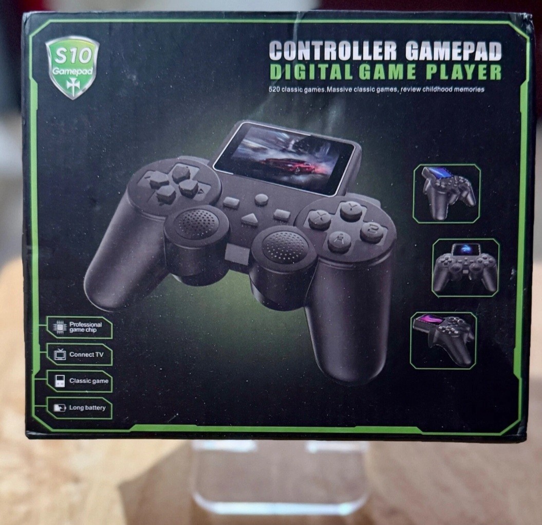 S10 Gamepad Controller Handheld Video Game Player ~ 520 Built in Games ~ Black
