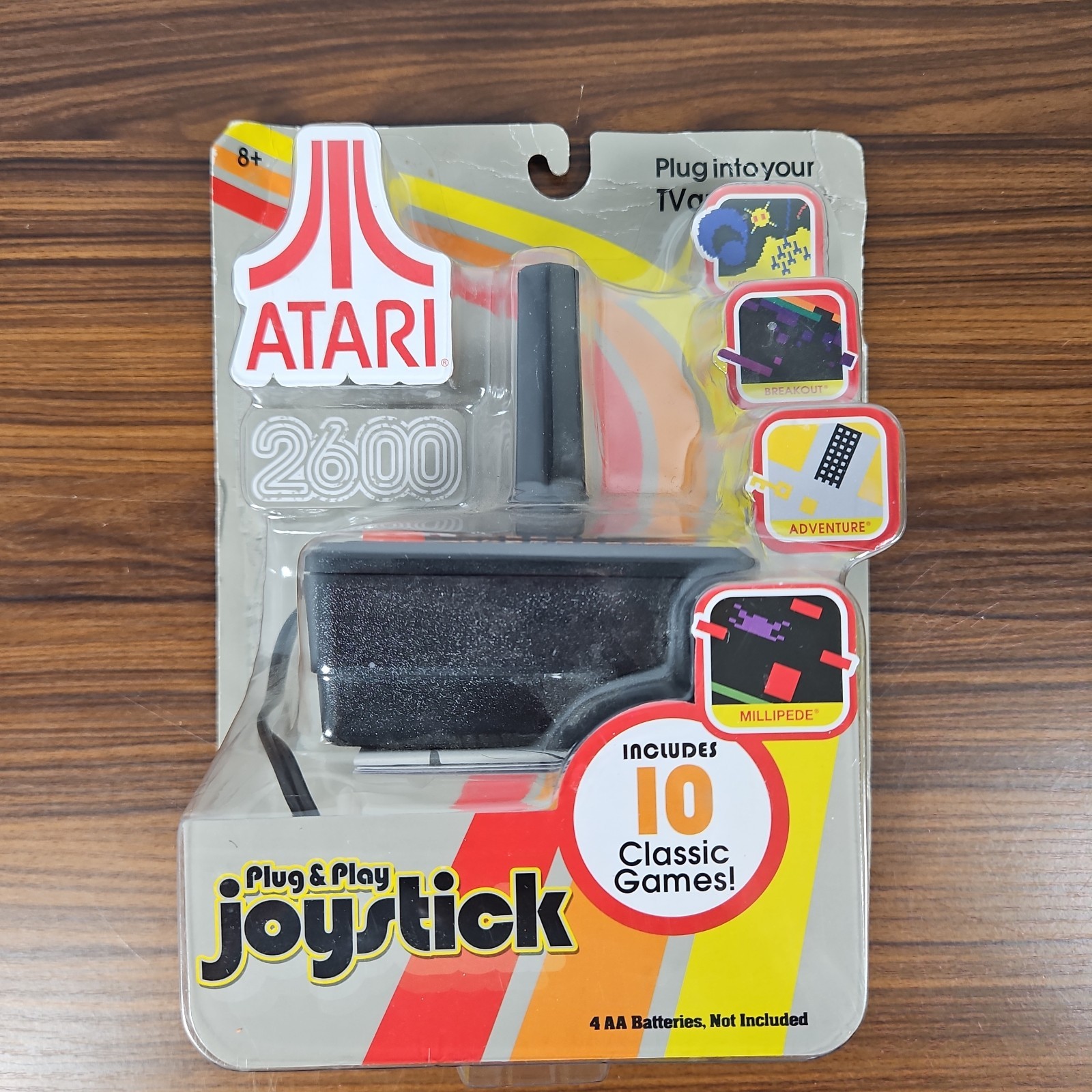 Atari 2600 Plug & Play Joystick Includes 10 Classic Arcade Video Games