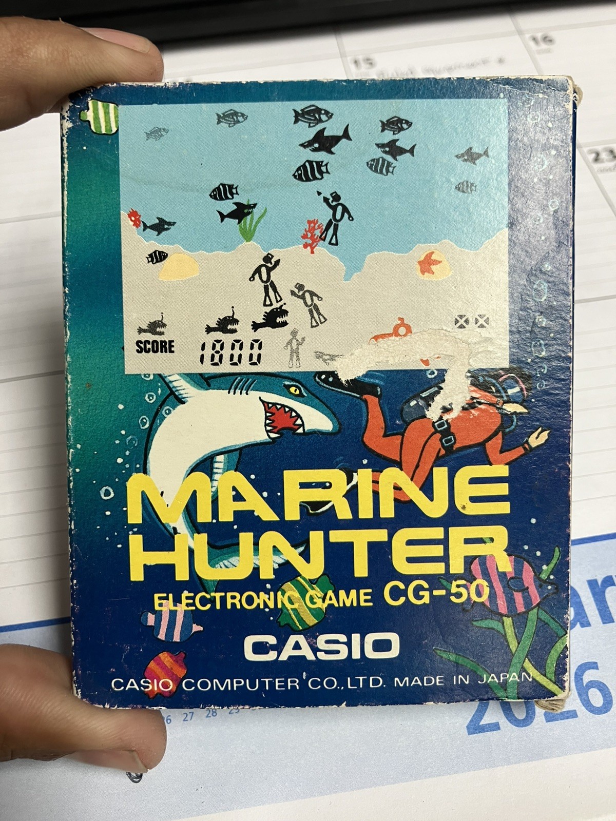 CASIO CG-50 MARINE HUNTER LCD GAME 1983 WITH BOX