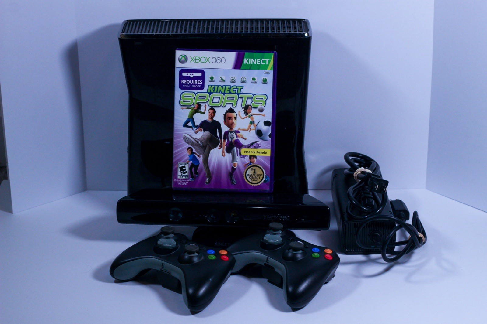 Microsoft Xbox 360 S Gaming Console and Kinect Black (Tested working)