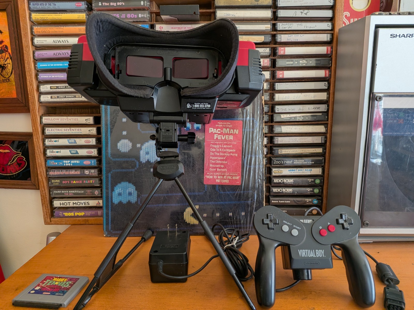 Nintendo Virtual Boy Console and Mario Tennis Bundle Ribbon Cables Repaired!