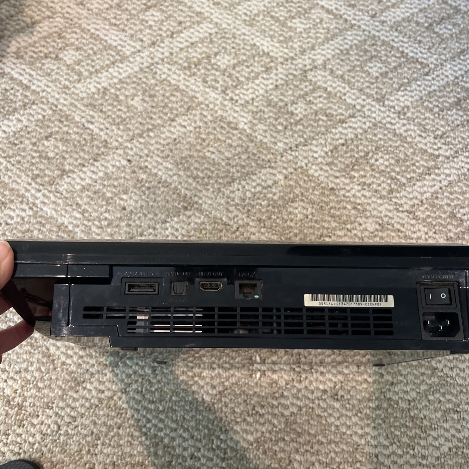 PlayStation 3 PS3 Console CECHP01 – For Parts Or Repair with power cable