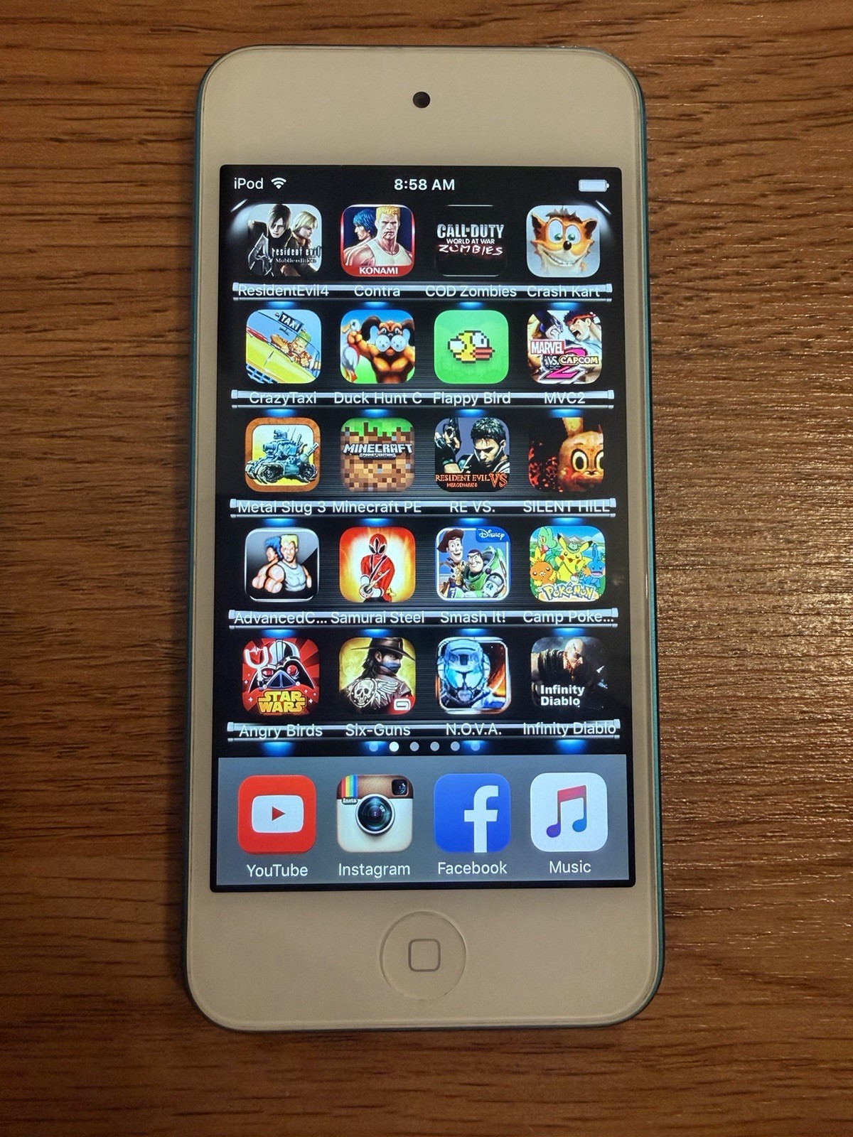 100 Old Rare Ios Games Ipod Touch 5th Gen 16GB Lego Contra Power Rangers Pokemon