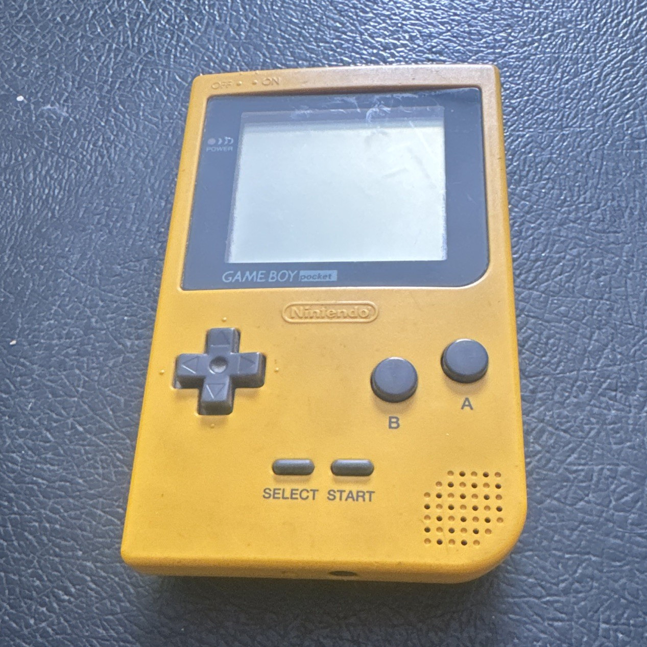 Nintendo Game Boy Pocket Yellow Handheld System MGB-001 w/ Headphone Jack