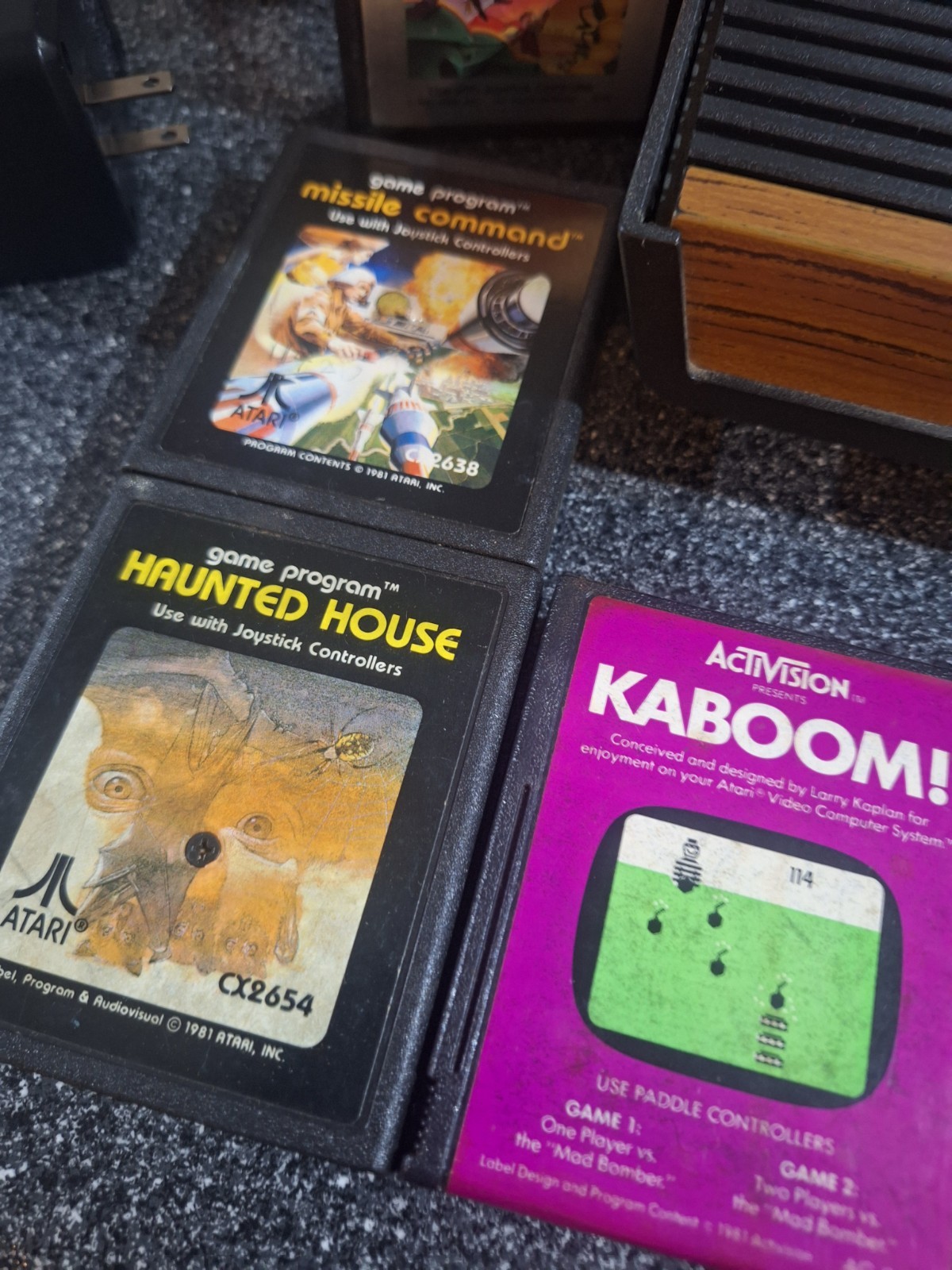 Atari 2600 4-Switch Console TESTED 100% WORKING Bundle With Games