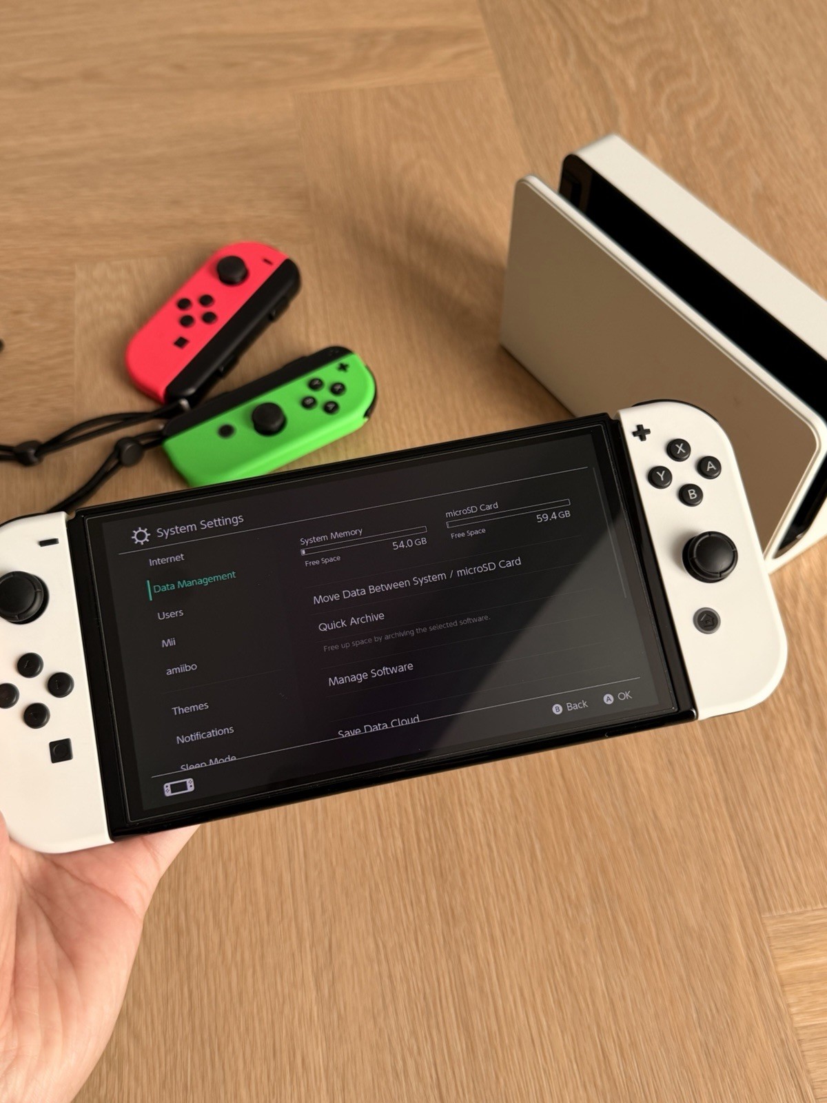 Nintendo Switch OLED Bundle w/ Joy-Cons, Waterfield Case, and microSD
