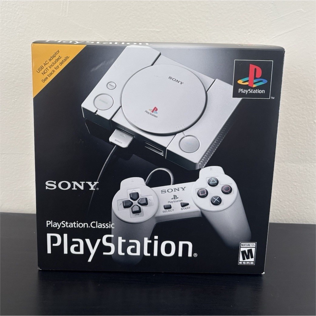 Sony PlayStation Classic Gray Console 20 Preloaded Games NTSC-U/C 16GB