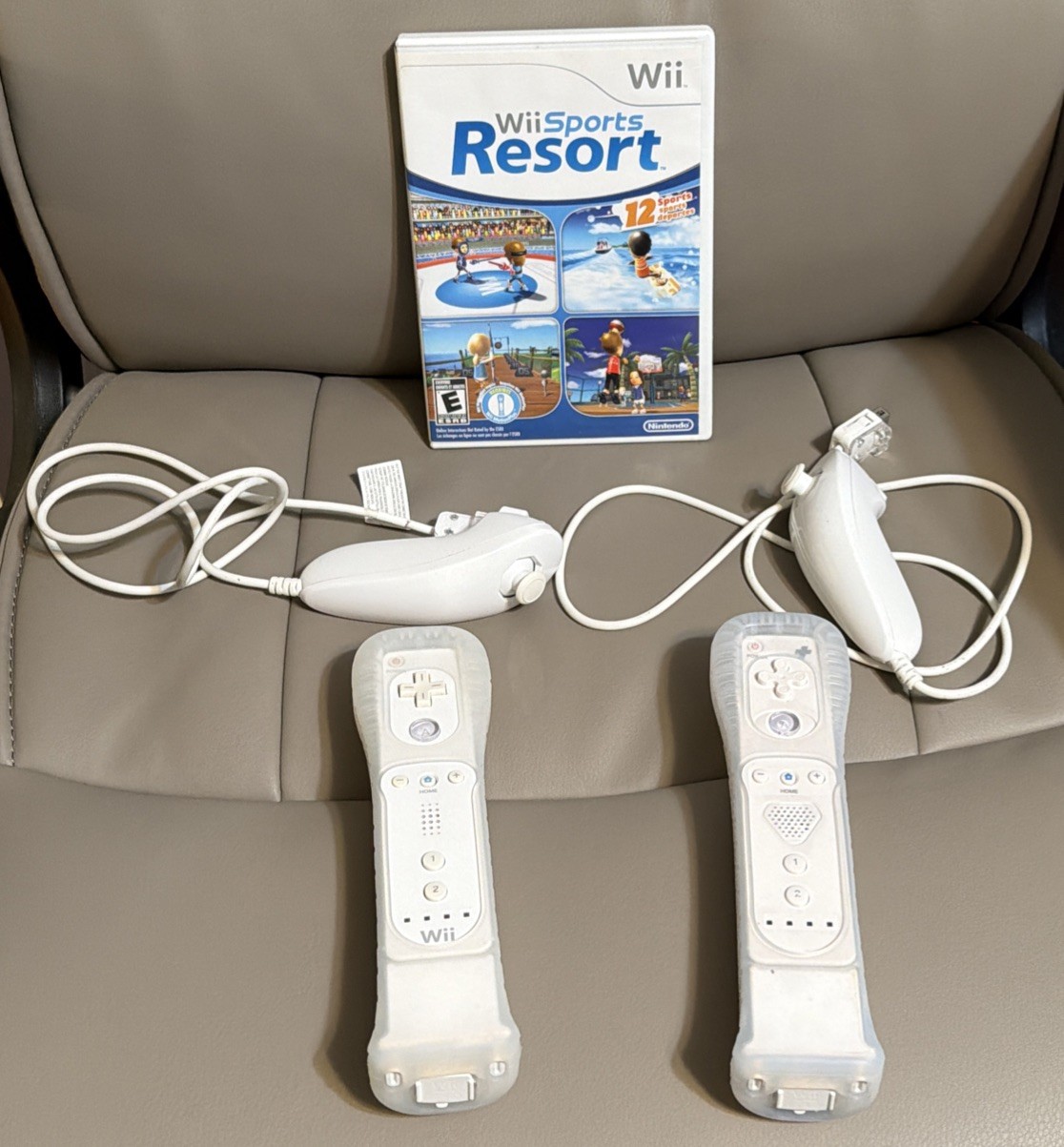 Nintendo Wii Console Complete Bundle Tested OEM Remote Wii Sports Resort CIB