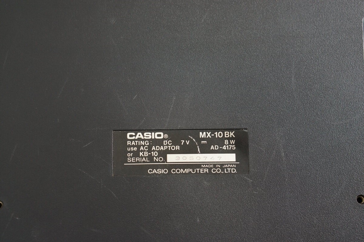MSX MX-10 BK CASIO Personal Computer Tested JAPAN Game System only 3050747