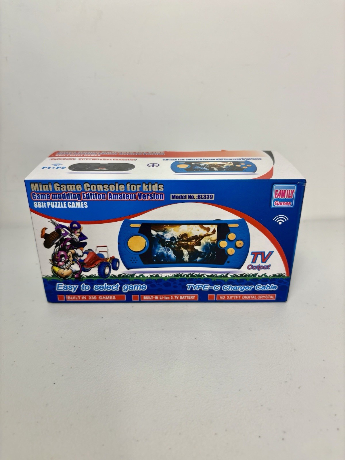 Handheld Game for Kids Ages 4-10, 339 Games-TV output- Type C Charger