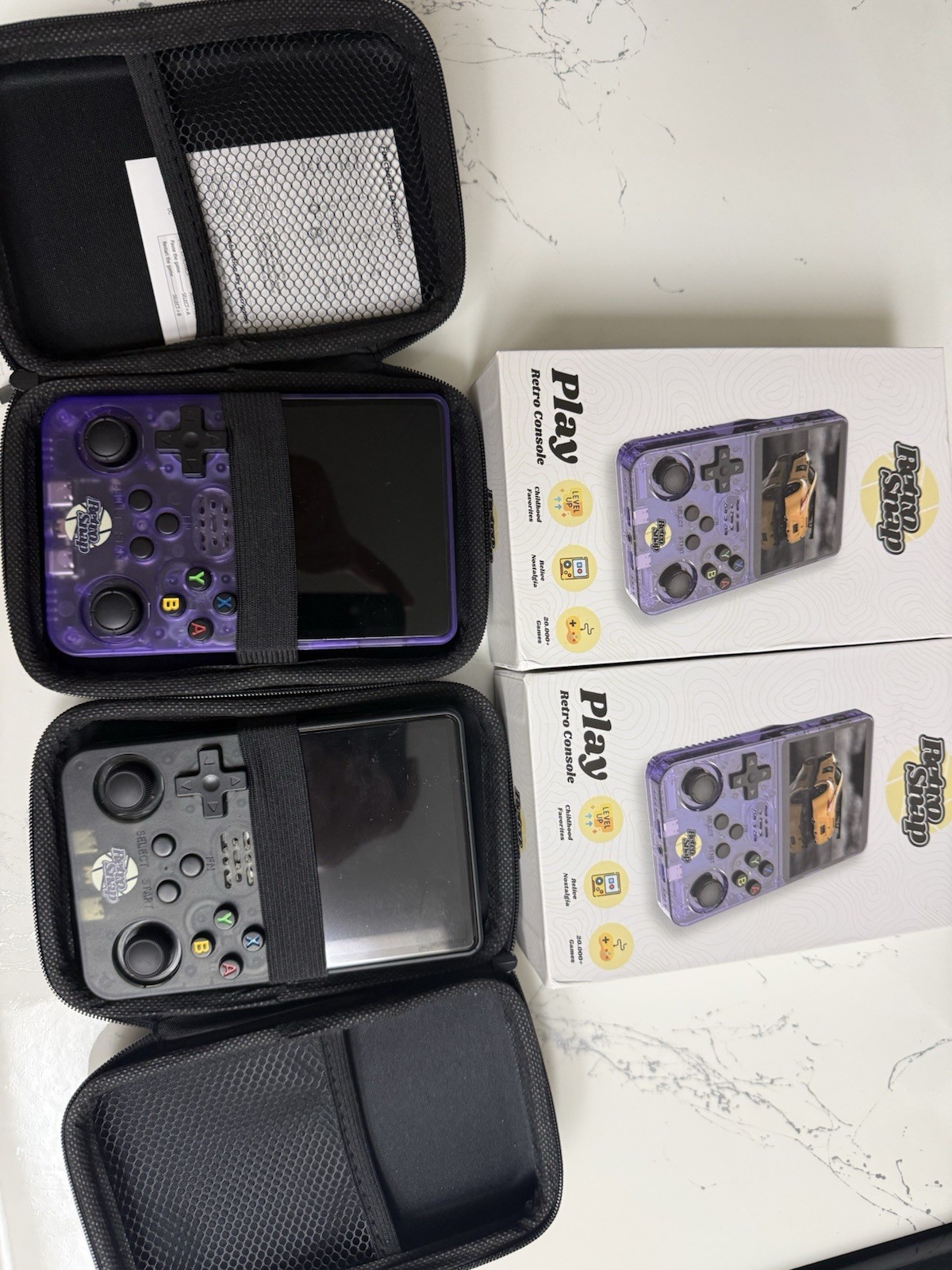 RetroSnap Play Handheld System 20,000+ Games USB Purple Black