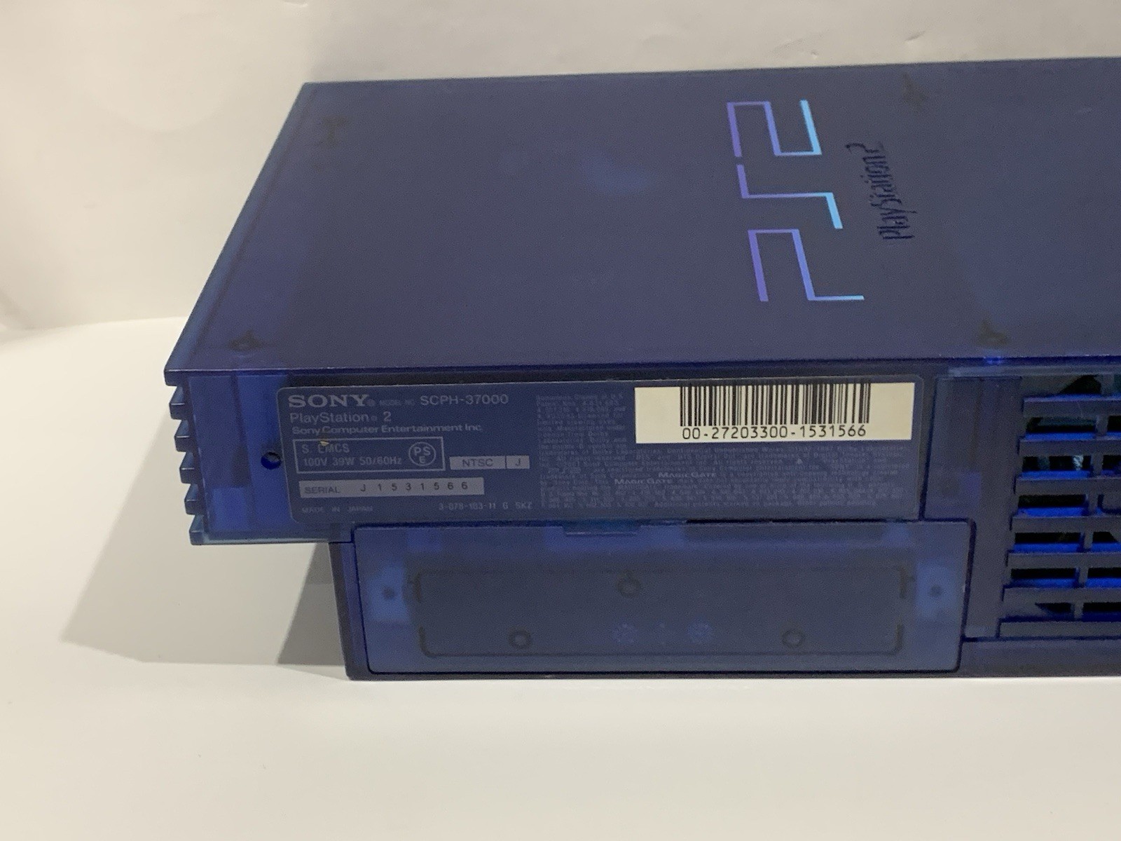 PlayStation PS2 SCPH-37000 Ocean Blue ~ FAT CONSOLE Ace Combat Mahjong ~ Repair