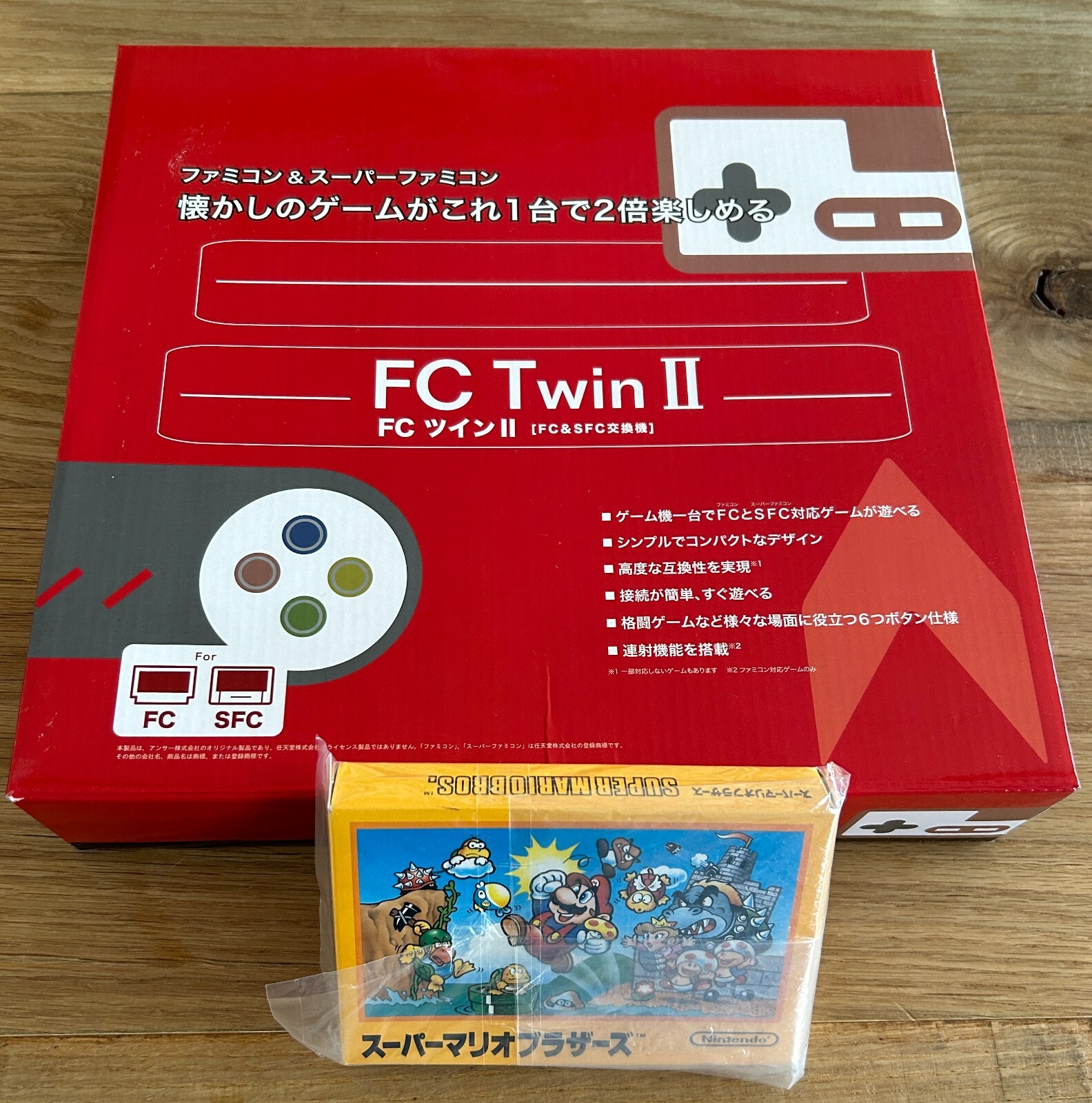 FC Twin 2 GAME CONSOLE FOR NES SNES for JP NEW with MINT Super Mario Bros JP