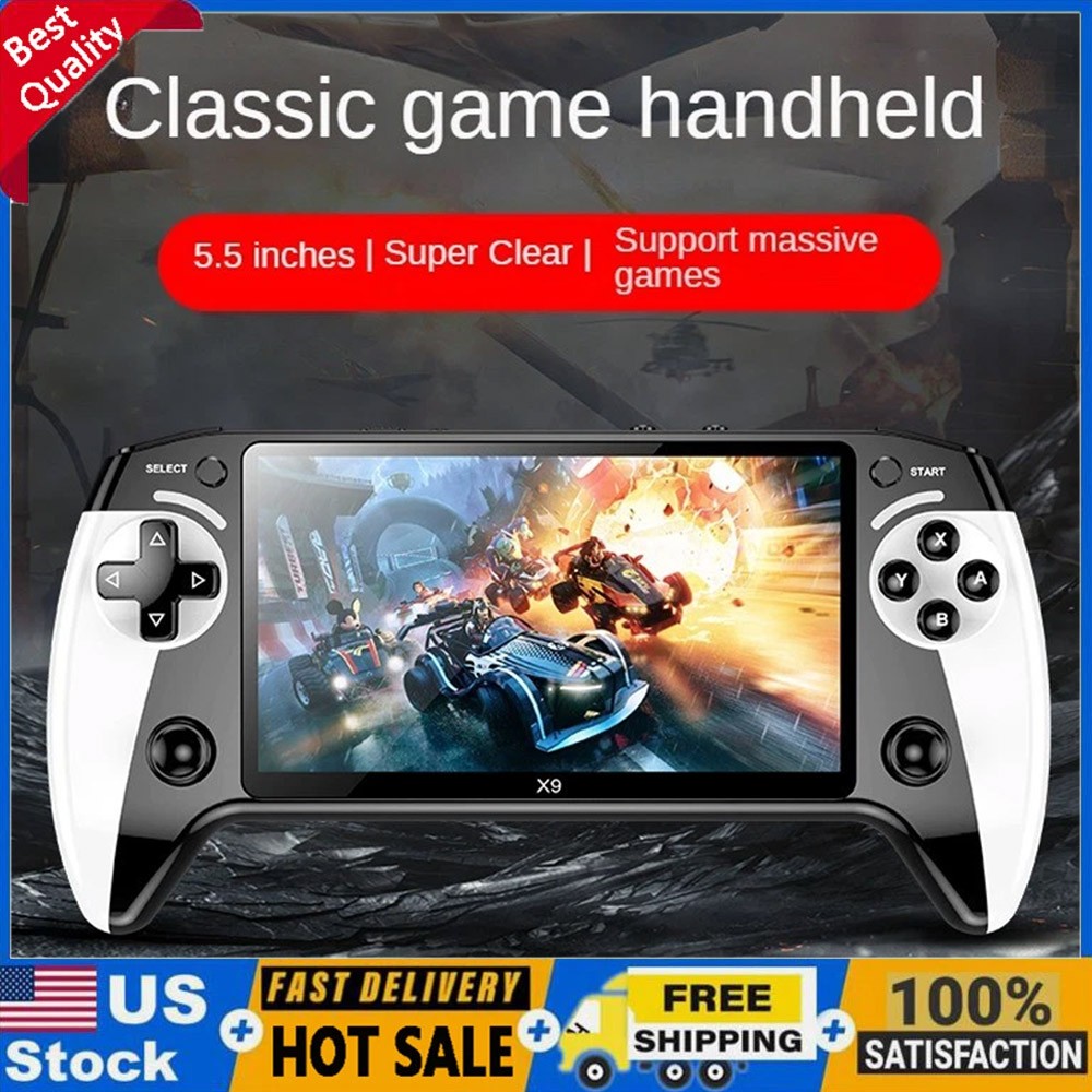 2026 NEW X9 Handheld Game Console 5.5 Inch IPS Screen,3000 Games, Video Games JQ