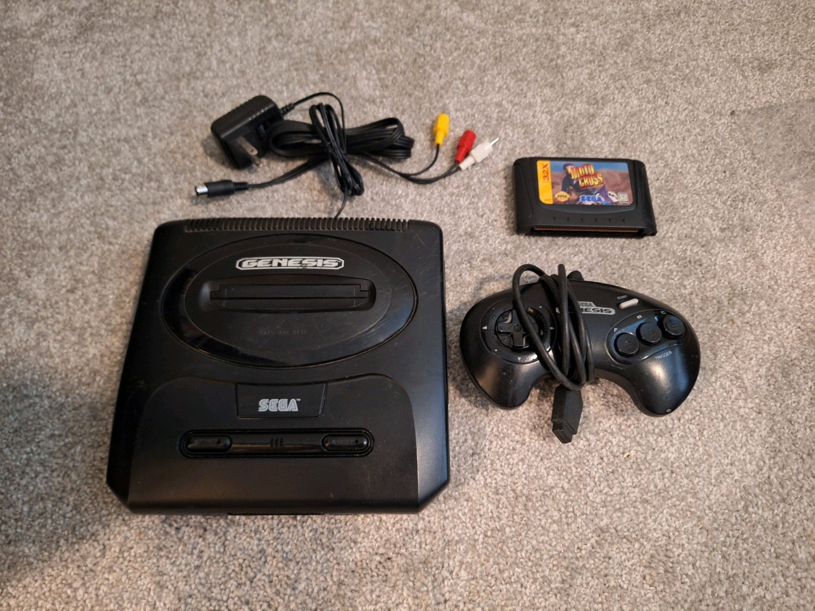 *AS-IS* Sega Genesis Model 2 w/Accessories & Motocross For 32x – UNTESTED