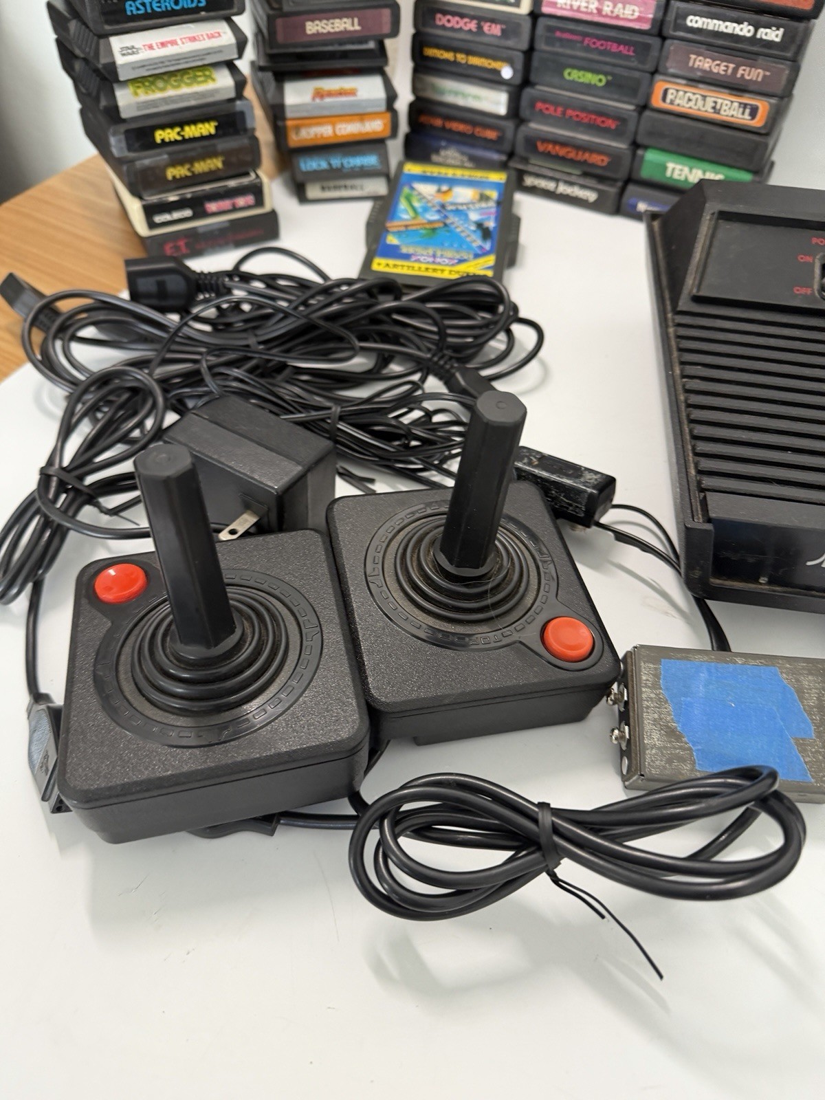 Tested Atari 2600 Video Game Console Lot With 90+ Games MANUALS and extras