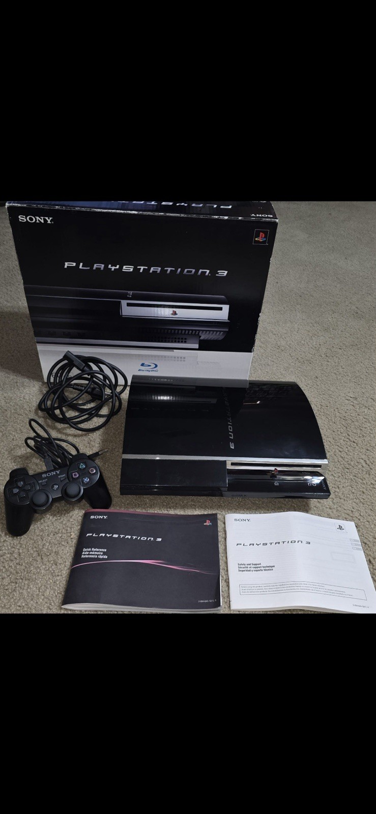 Sony PlayStation 3 CBEH1000 PS3 Console Backwards Compatible 60 GB CIB