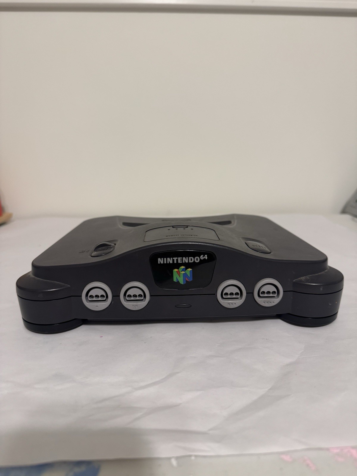 Nintendo N64 Charcoal Gray Console & Power Cord/Expansion Pack NUS-001 Tested