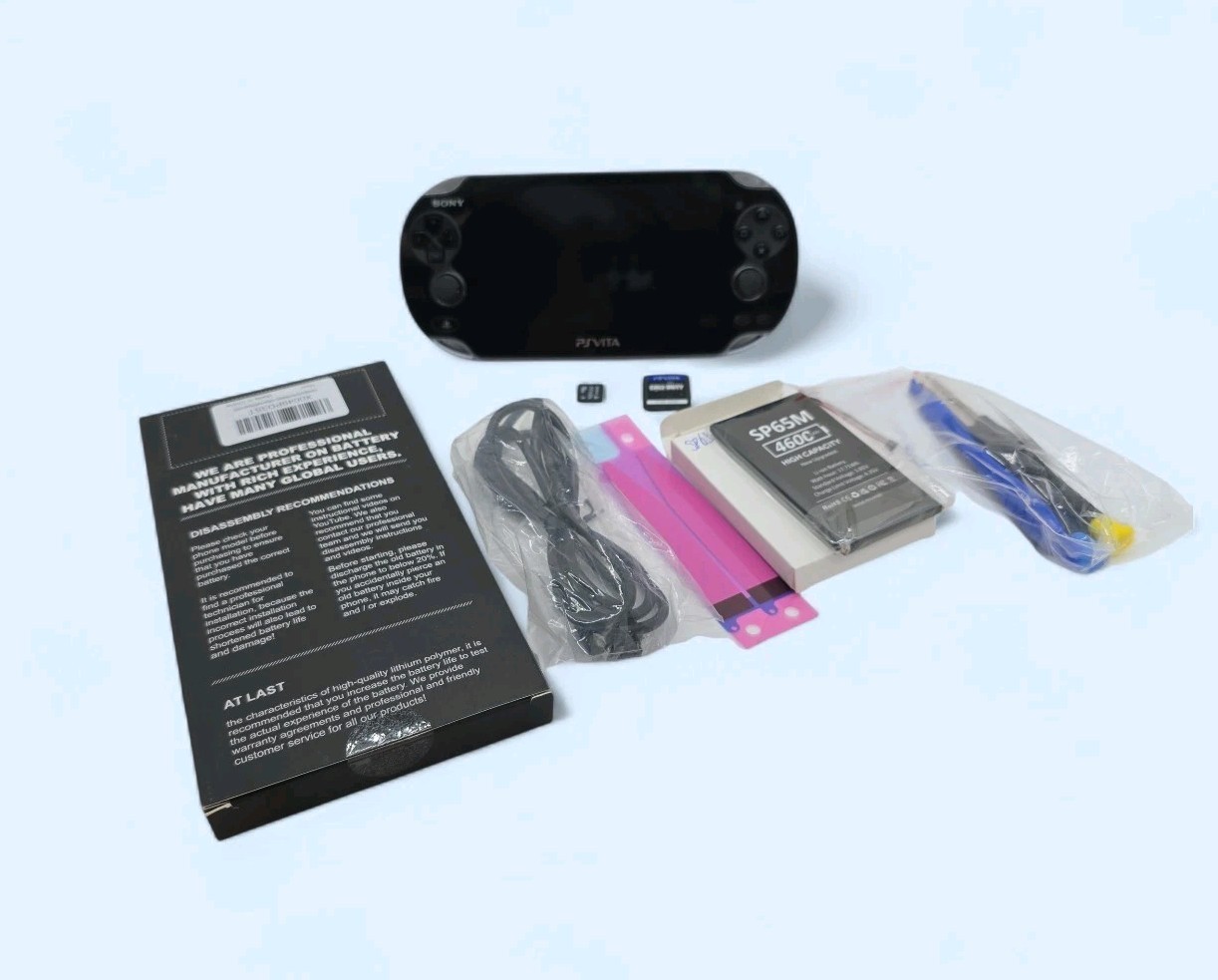 ​Sony PS Vita PCH-1101 OLED 3G WiFi Bundle,Call of Duty, Charger & Extra Battery