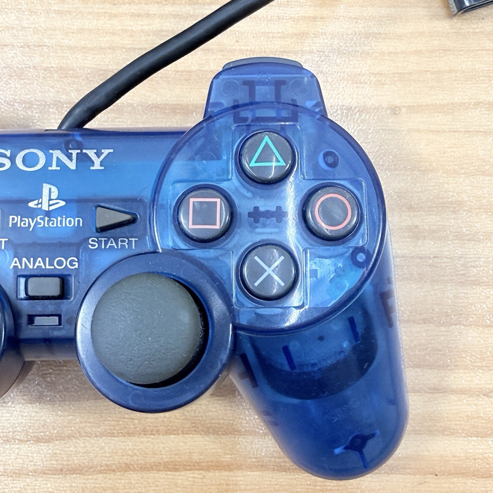 Sony PlayStation 2 Clear Blue Console SCPH-37000 Controller Set Tested Working