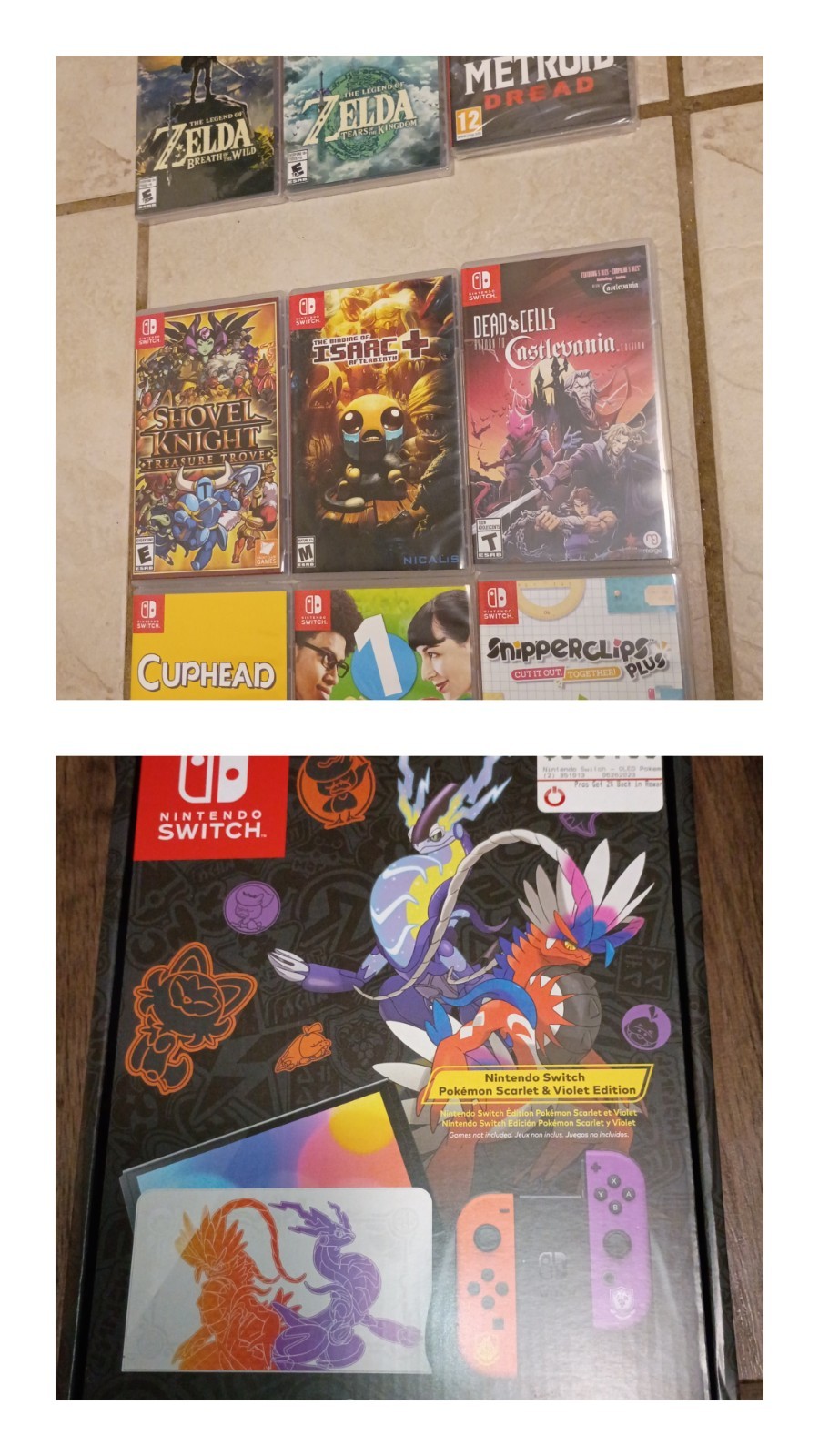Nintendo Switch OLED Pokémon Scarlet Violet with Games LOT