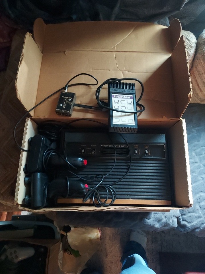 Atari CX-2600 Console Bundle WIth Controllers, Games, Manuals, Untested