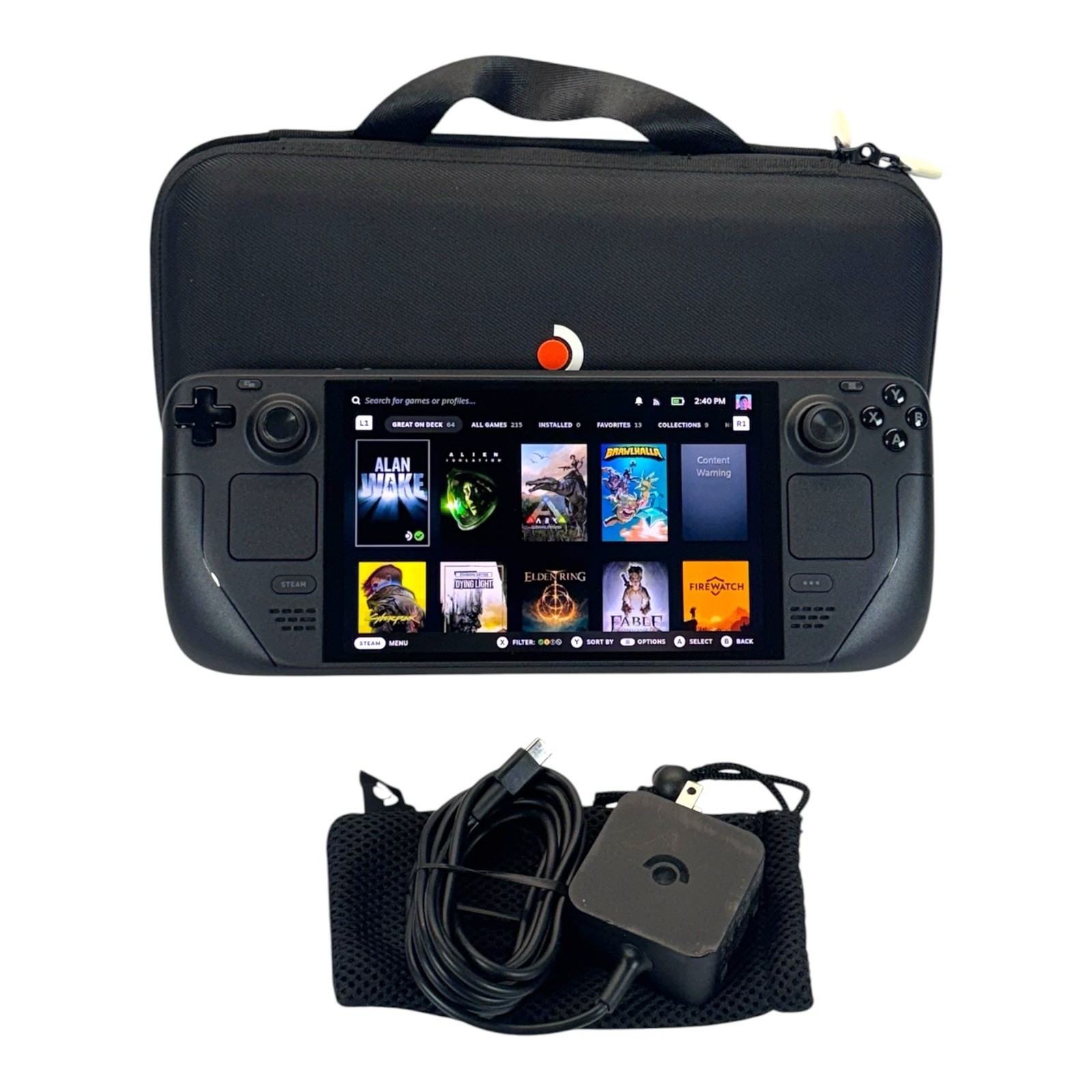 Valve Steam Deck OLED 512GB Handheld Gaming Console (1030) + Case & Charger