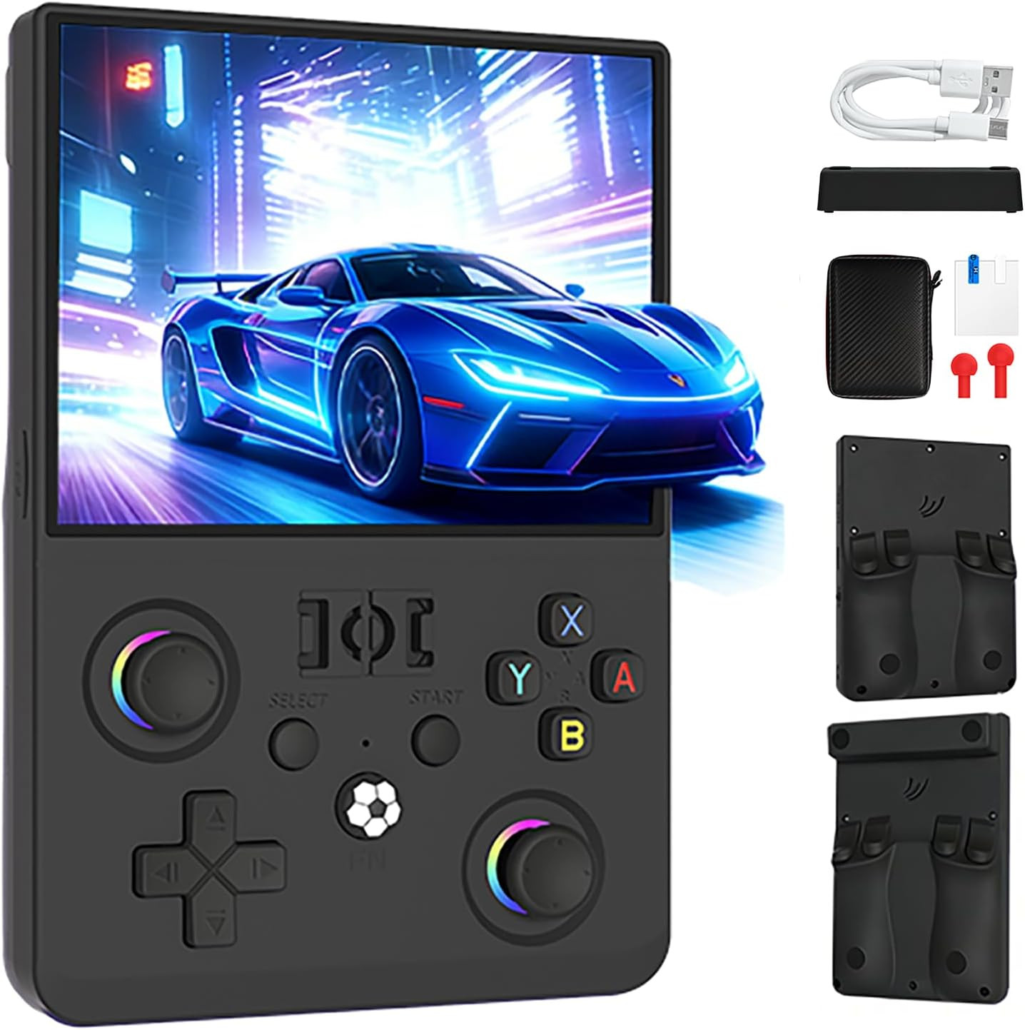 R36MAX 2 Retro Handheld Game Console, 4.5 Inch IPS HD Screen Portable Retro Game
